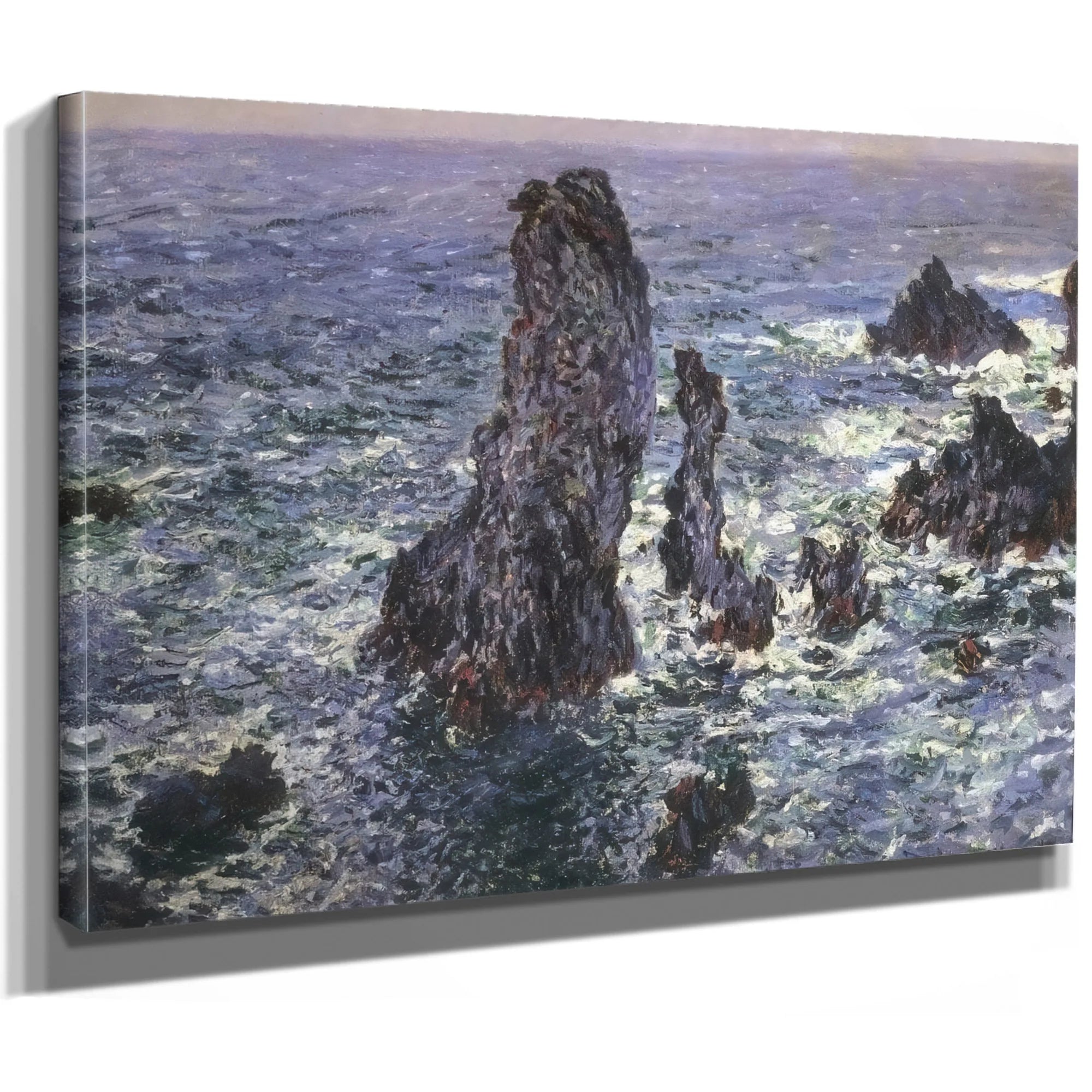 Pyramids At Belle Ile By Claude Monet Fine Art Print