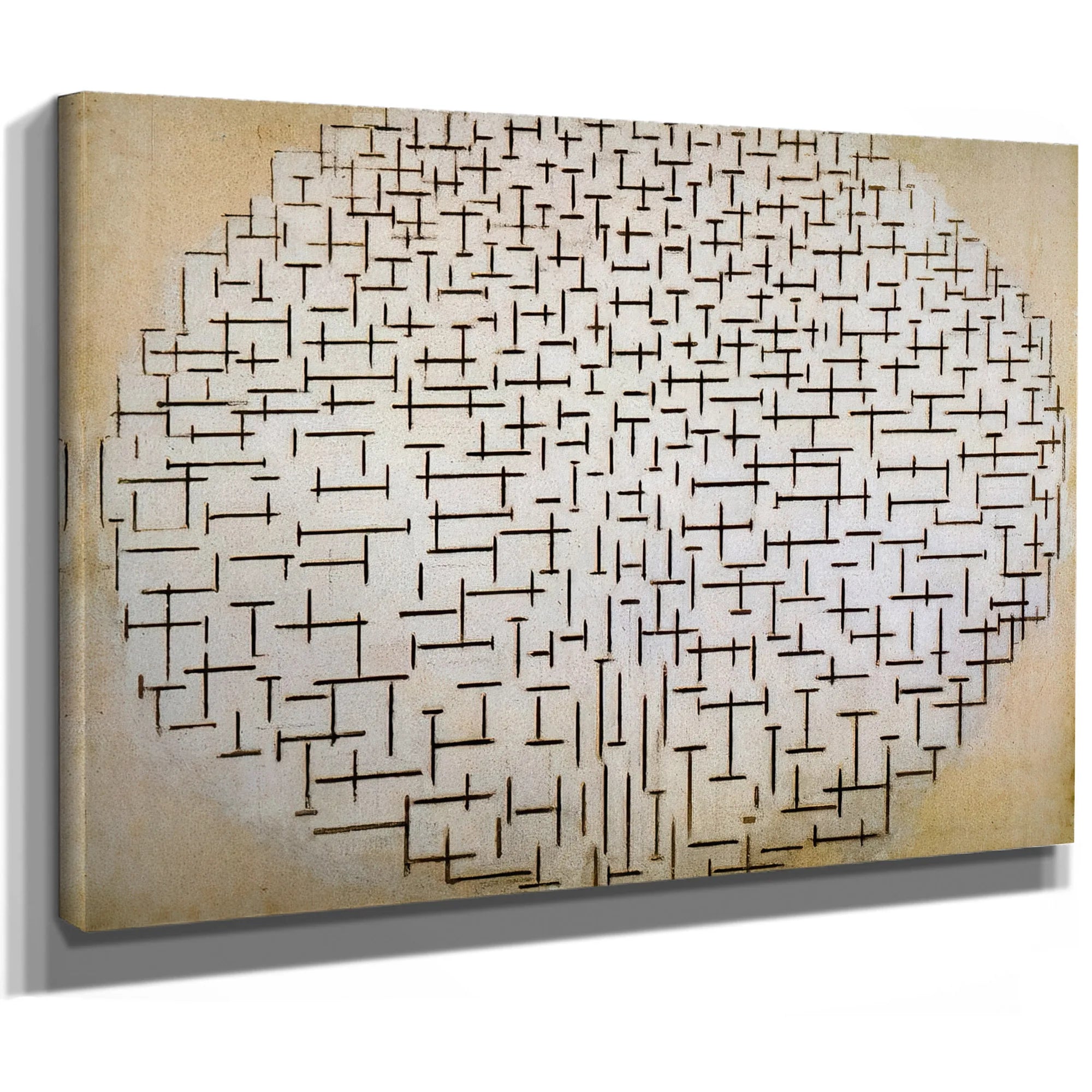 Pier And Ocean Composition No 10 1915 Oil On Canvas 850X1100Mm Kro Ller Mu Ller Museum Otterlo By Piet Mondrian Fine Art Print
