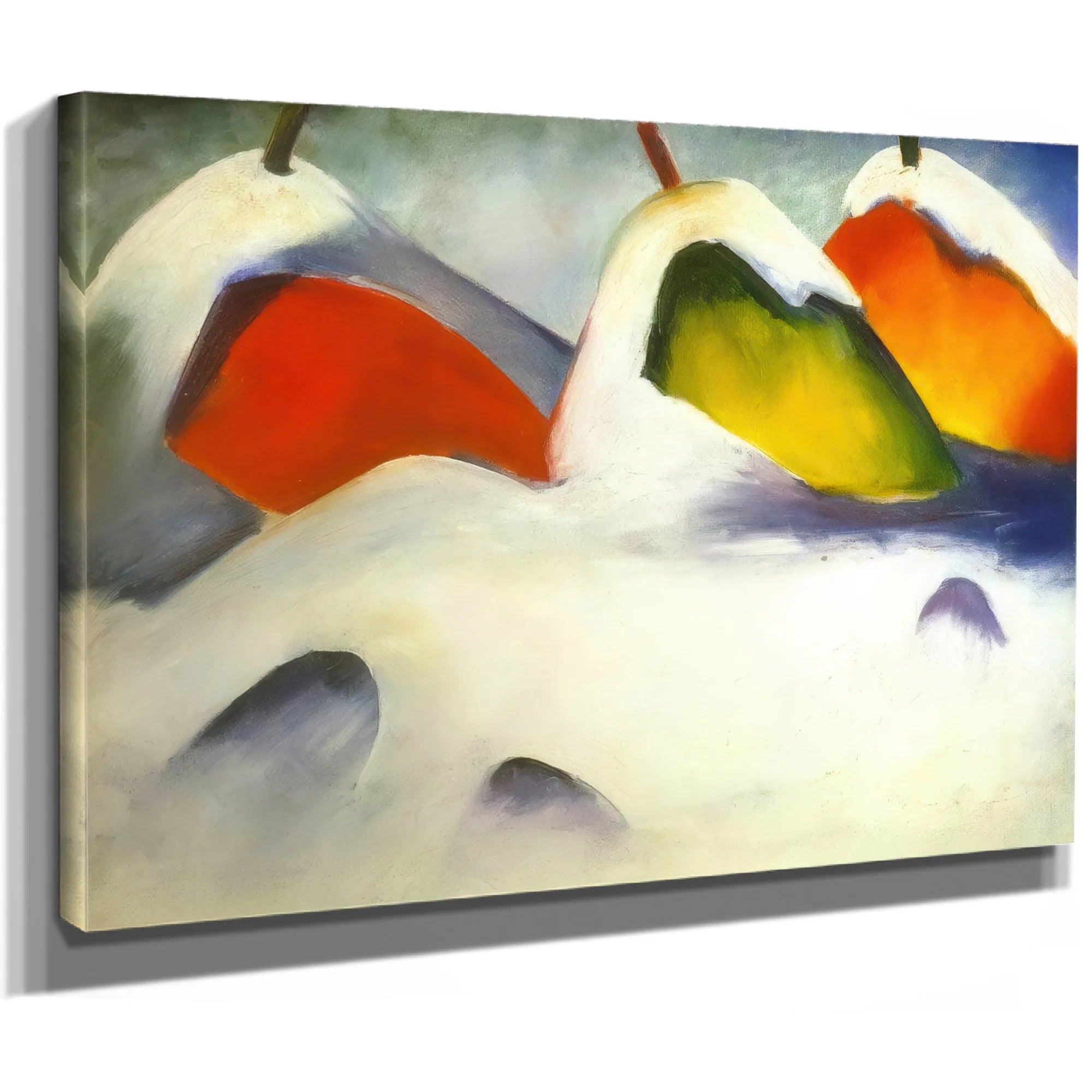 Haystacks In The Snow By Franz Marc Fine Art Print