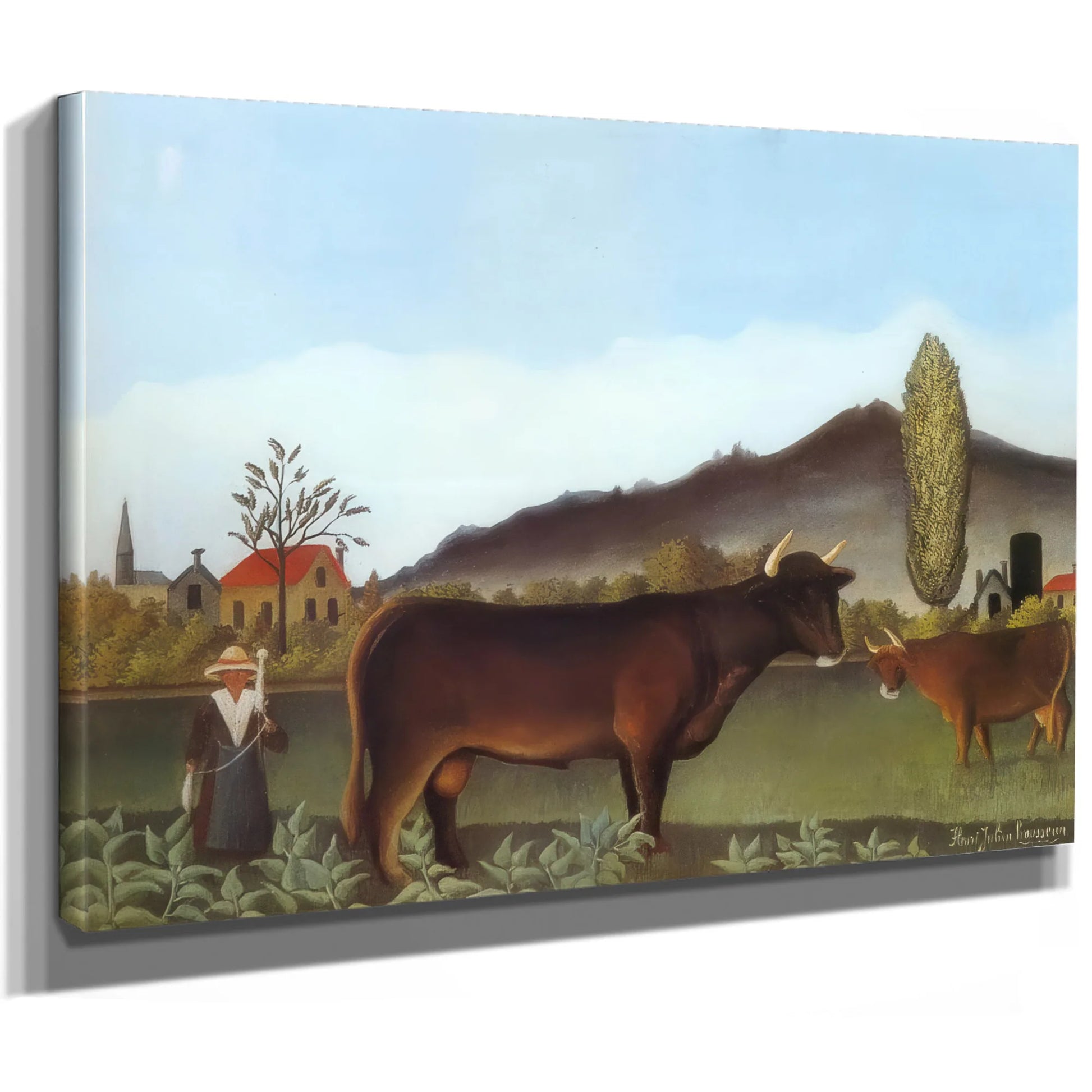 Landscape With Cattle 1895 1900 By Henri Rousseau Fine Art Print