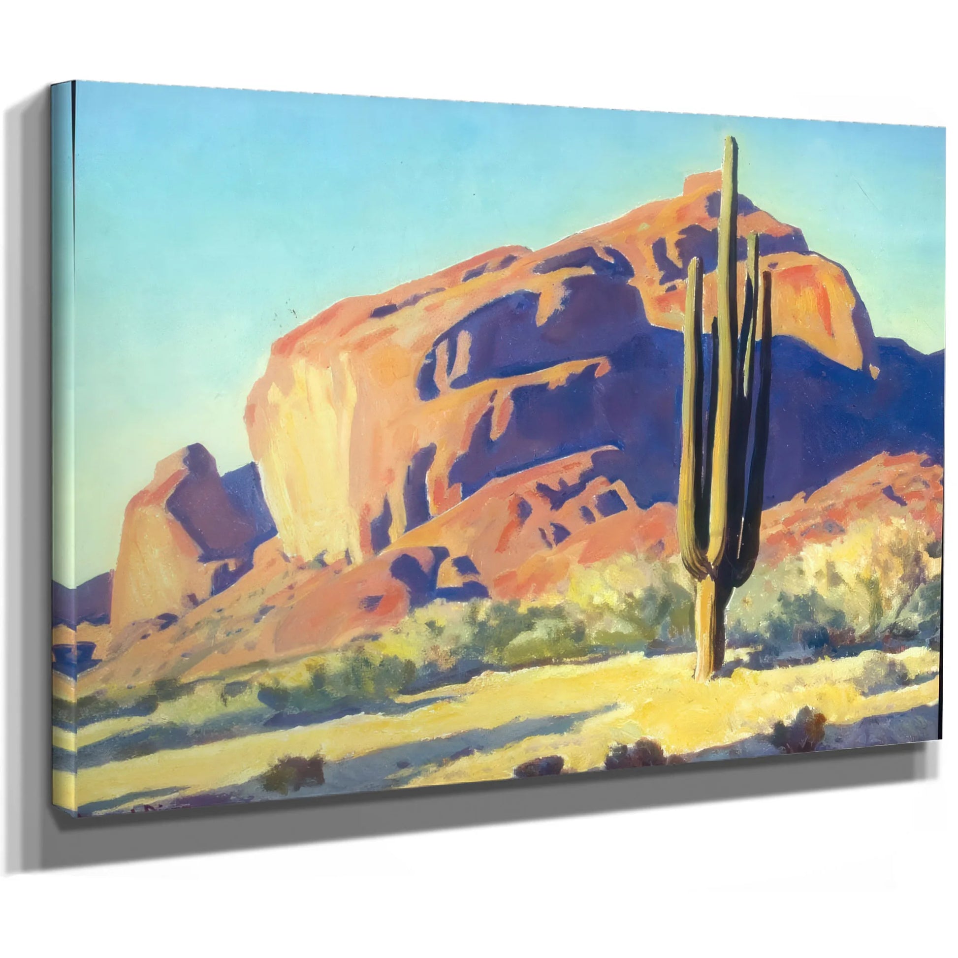 Red Rock Cactus By Maynard Dixon Fine Art Print
