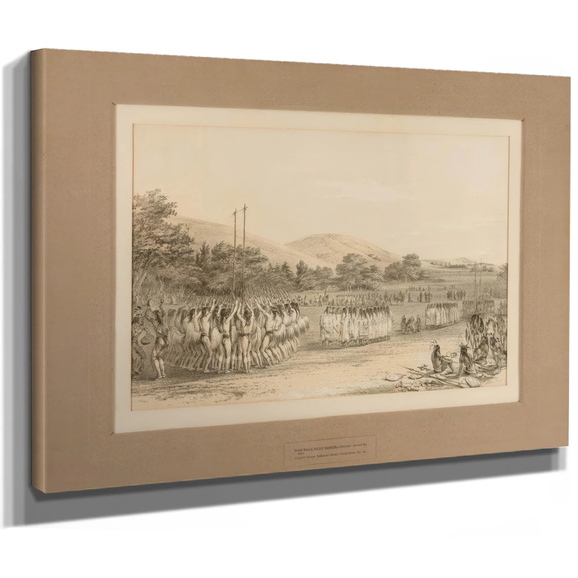 The Ball Play Dance No. 22 By George Catlin Fine Art Print