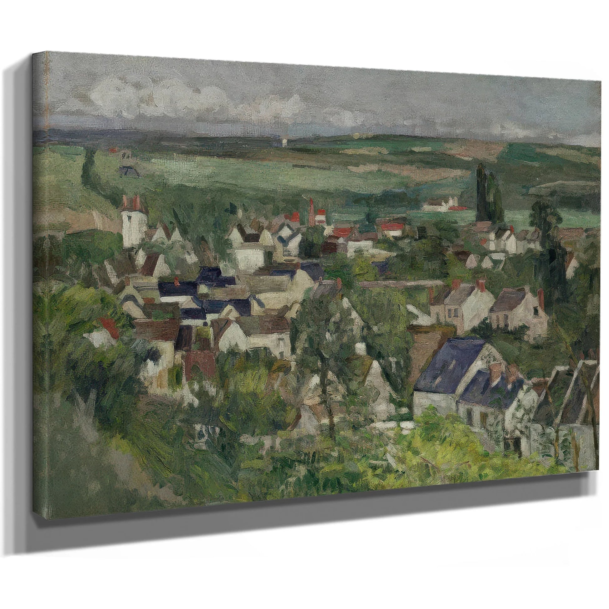 Auvers Panoramic View By Paul Cezanne Fine Art Print