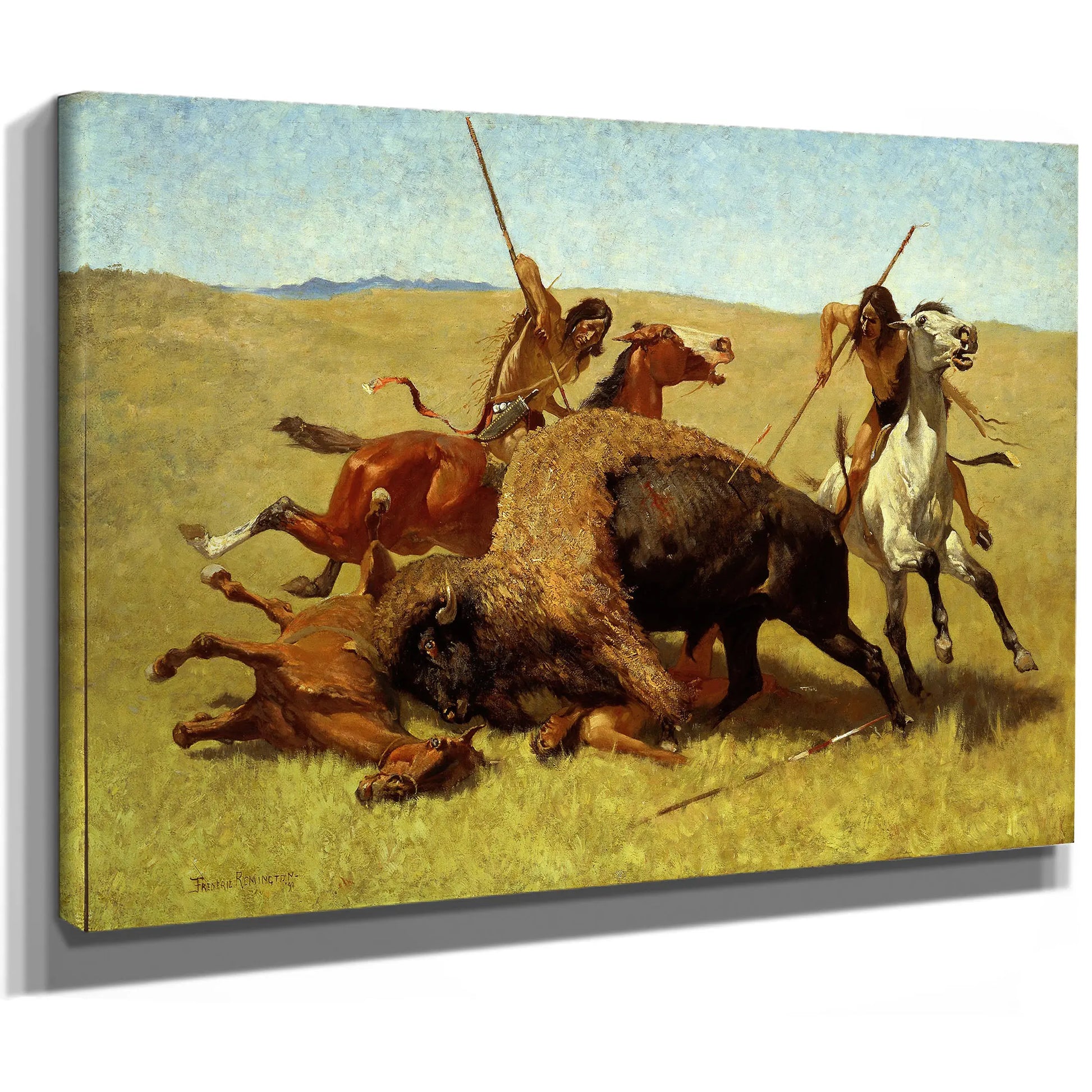 The Buffalo Hunt by Frederic Remington