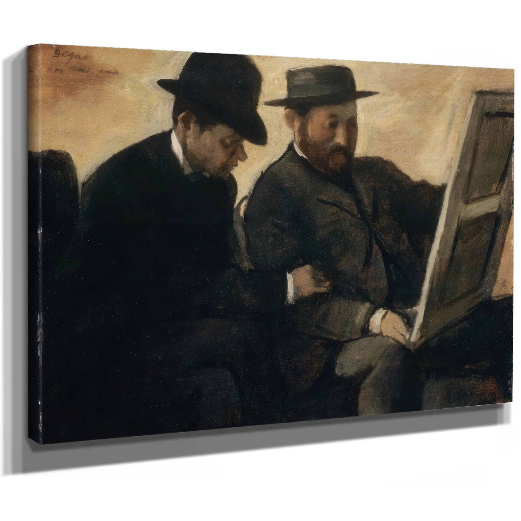 Paul Lafond And Alphonse Cherfils Examining A Painting By Edgar Degas Fine Art Print