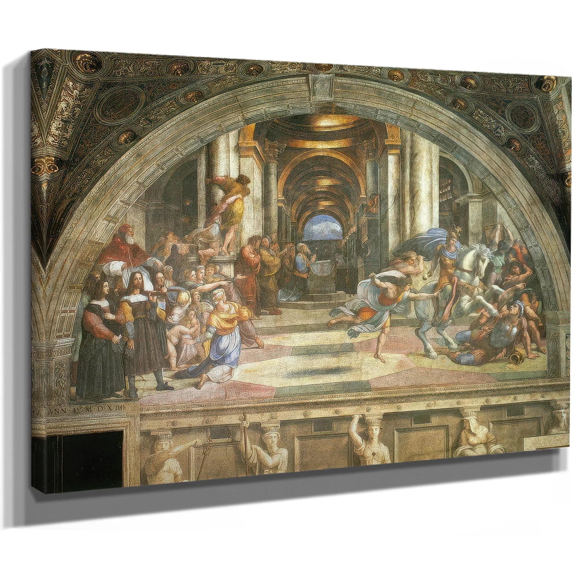 The Expulsion Of Heliodorus By Raphael Fine Art Print