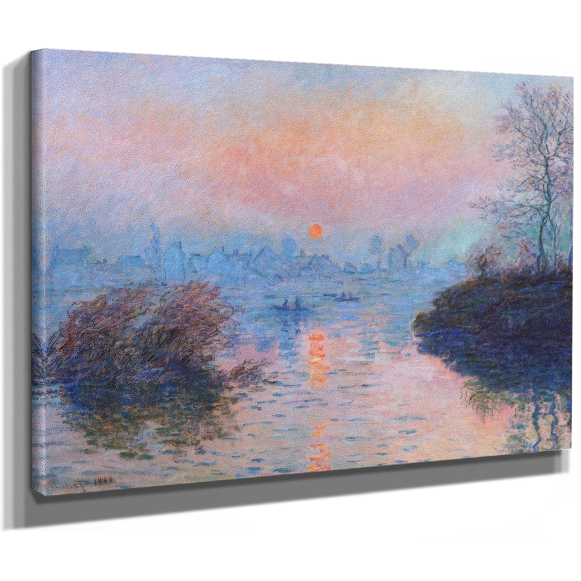 Sunset On The Seine At Lavacourt Winter Effect 1880 Oil On Canvas 100X150Cm Petit Palais By Claude Monet Fine Art Print