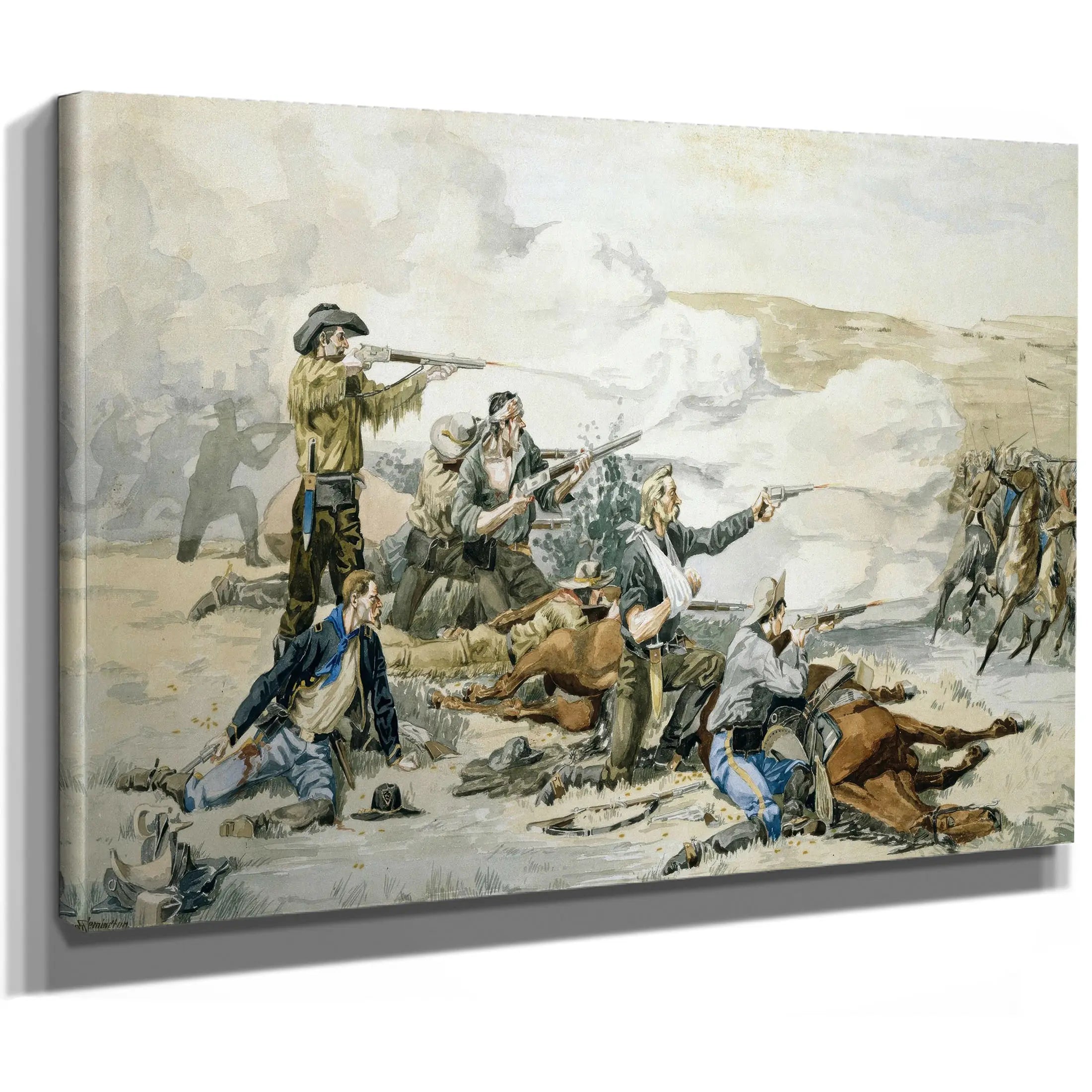 Battle Of Beecher S Island by Frederic Remington