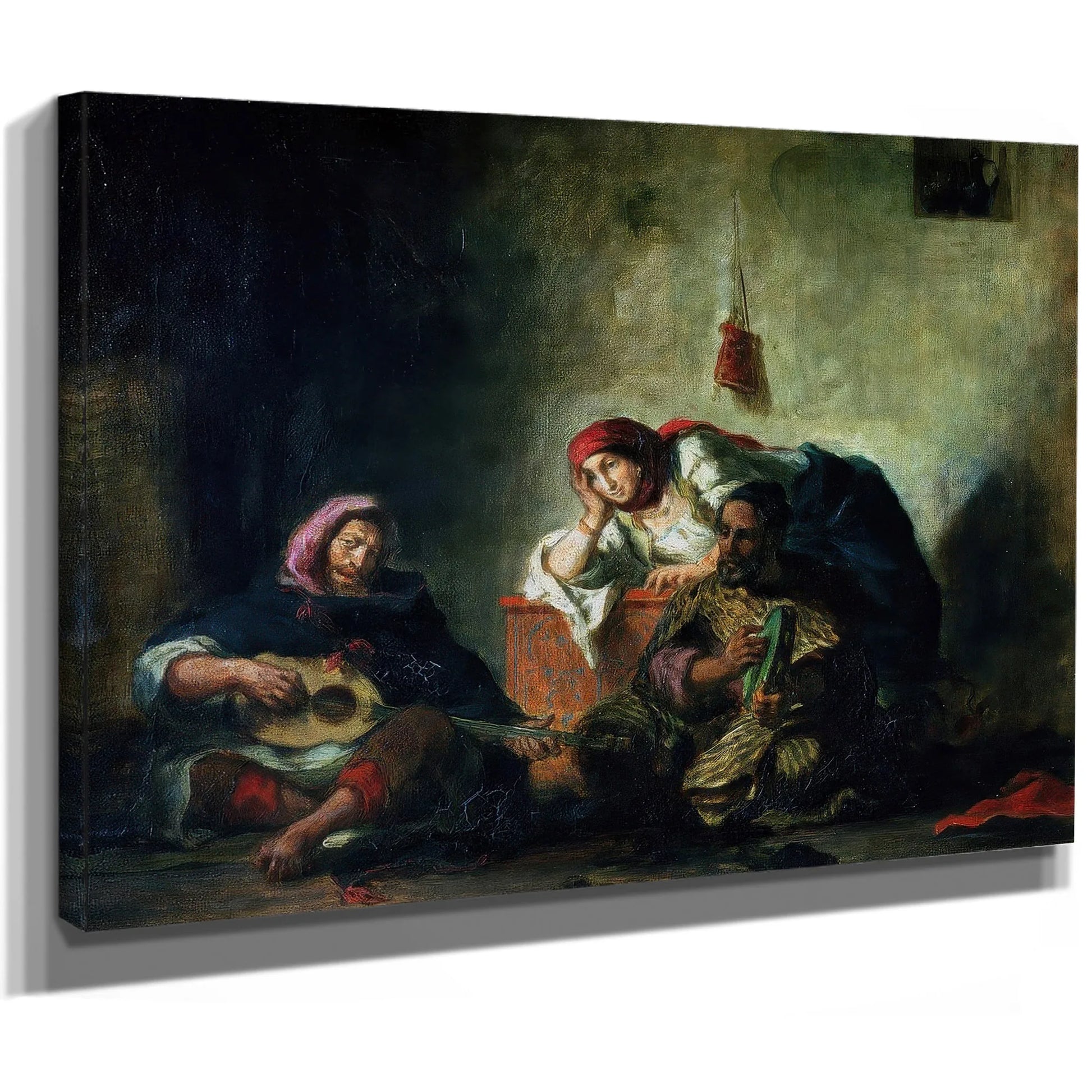 Jewish Musicians In Mogador By Ferdinand Victor Eugene Delacroix Fine Art Print
