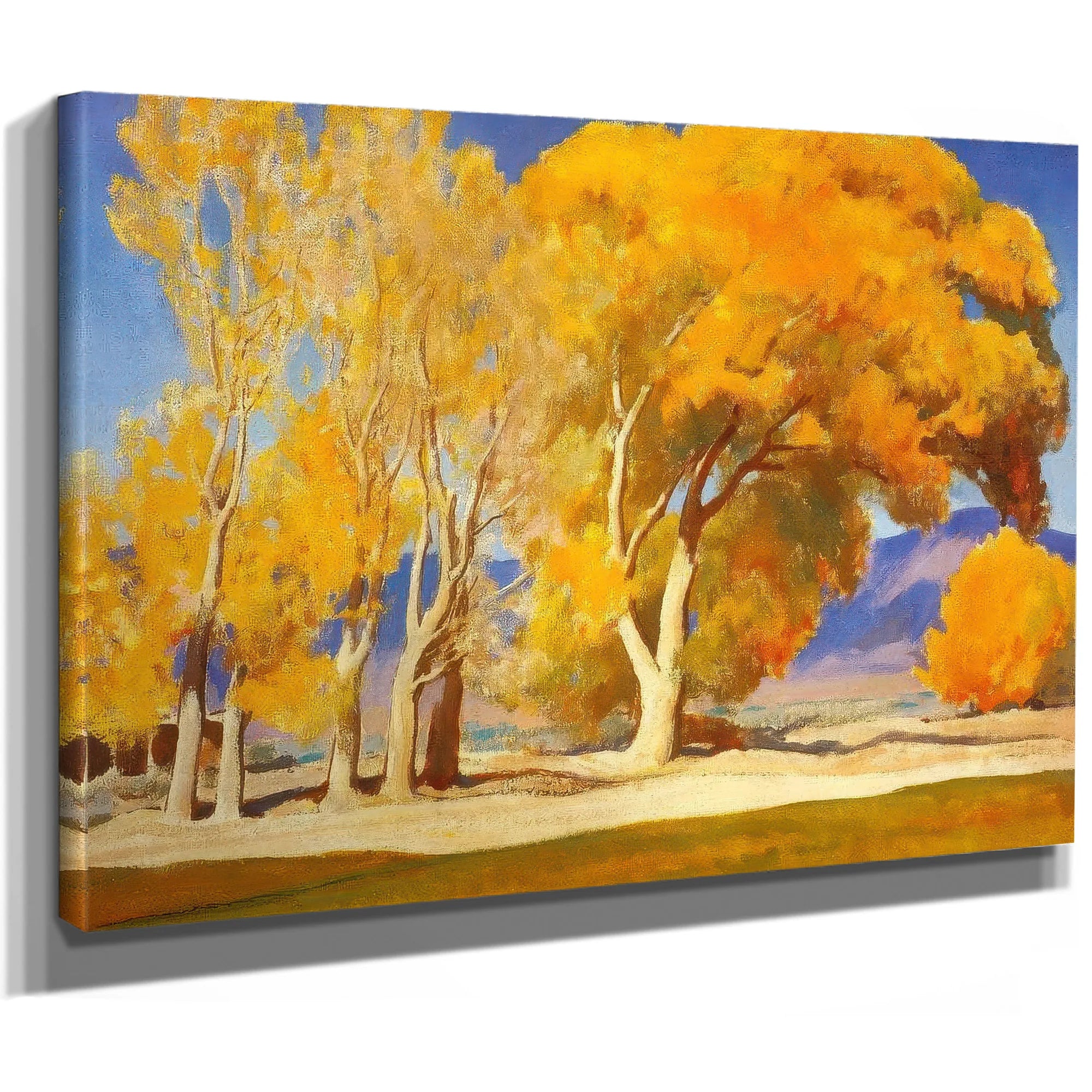 Fall Cottonwoods By Maynard Dixon Fine Art Print