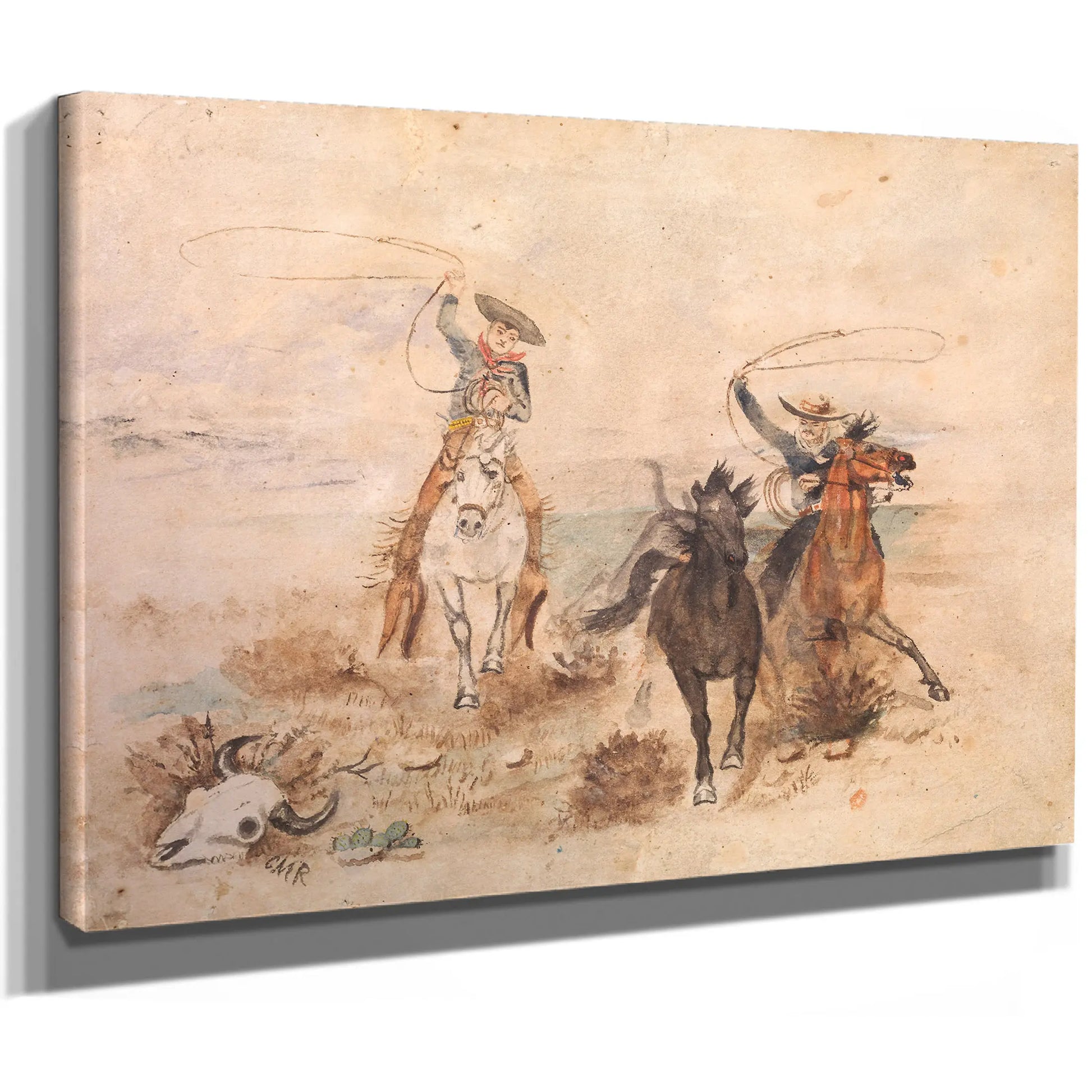 Roping Em by Charles Marion Russell