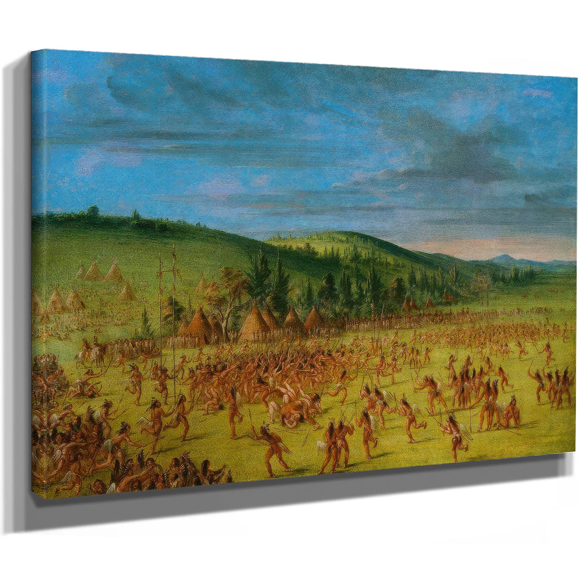 Ball Play Of The Choctaw Ball Up By George Catlin Fine Art Print