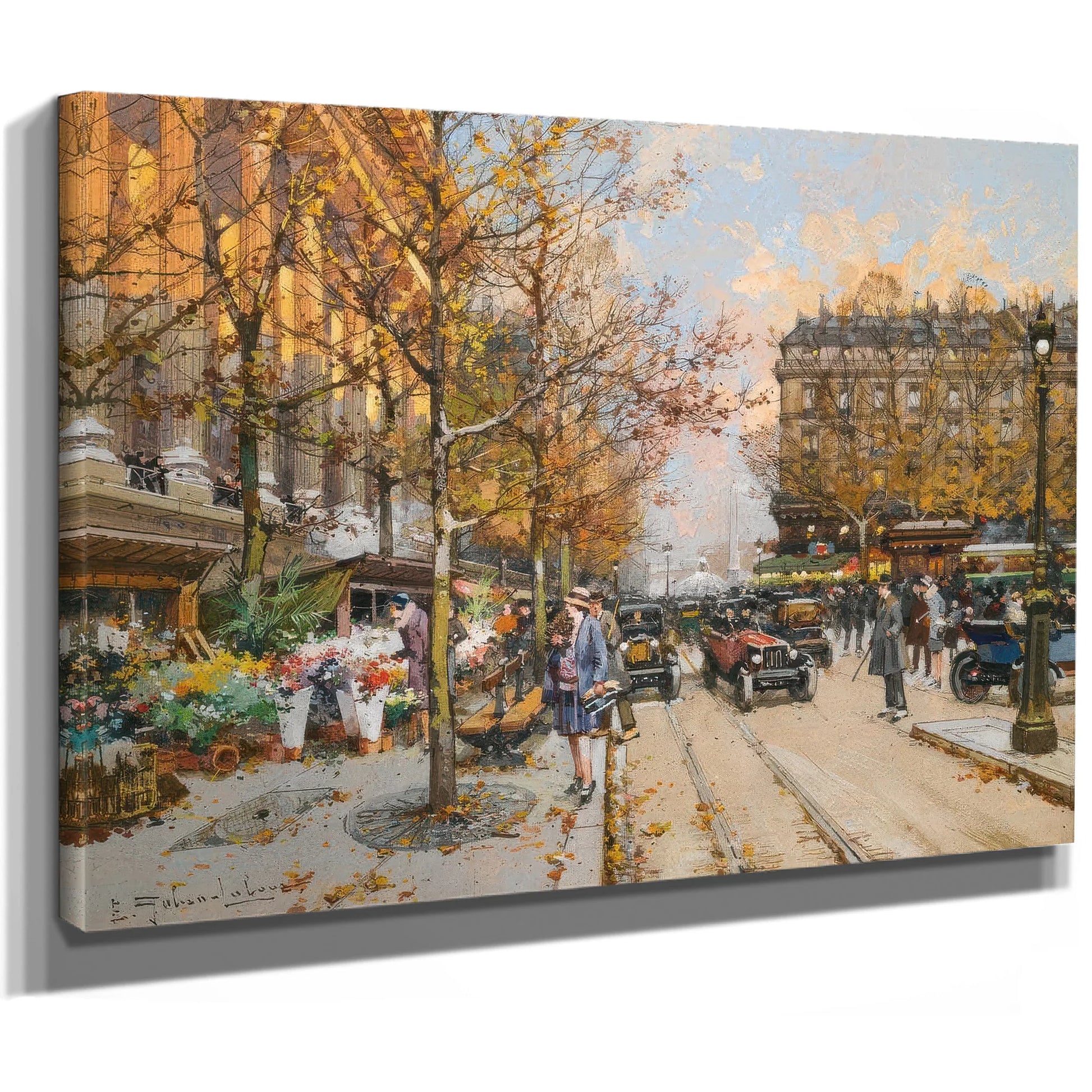 Place De La Madeleine By Eugene Galien Laloue Fine Art Print