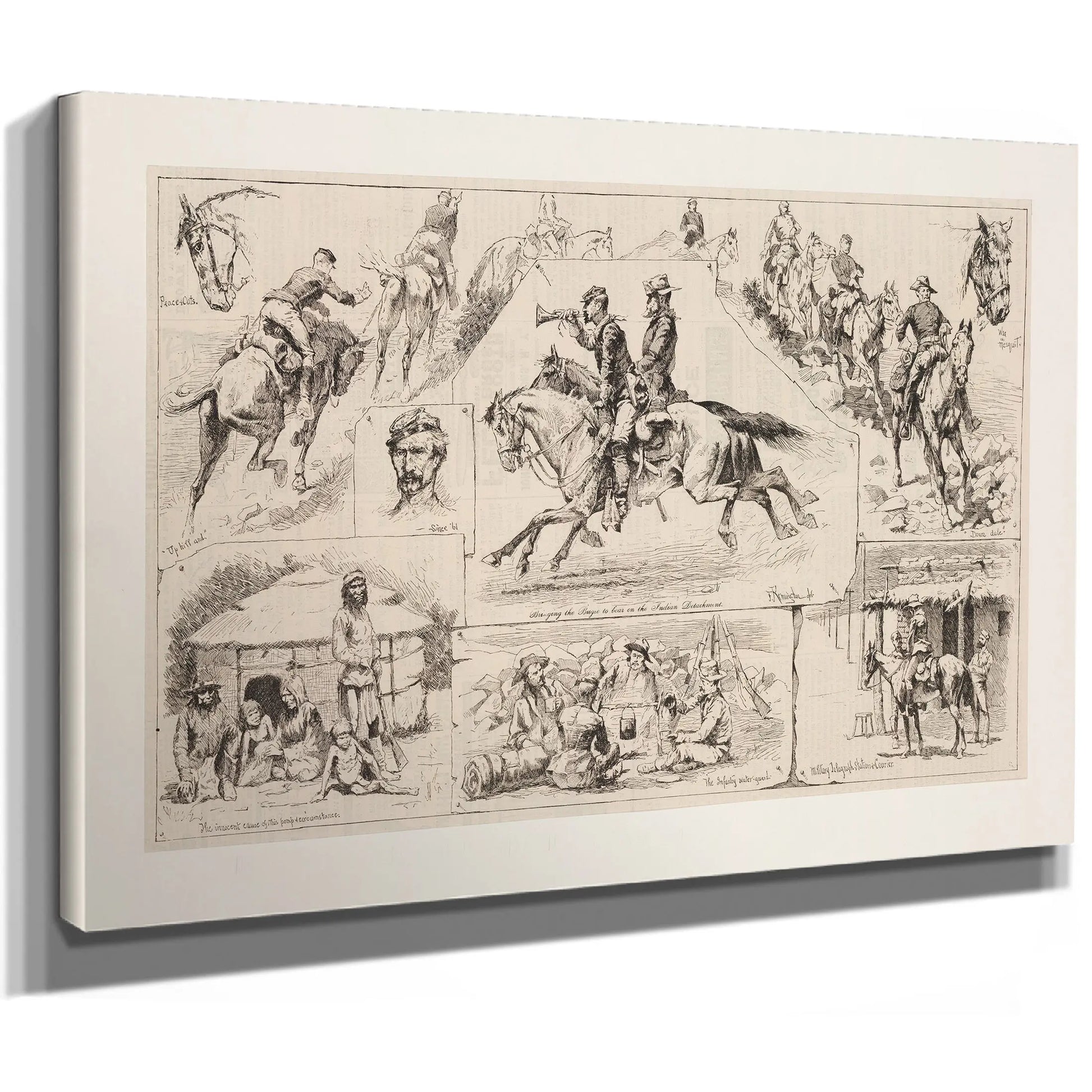 Training United States Troops In Indian Warfare by Frederic Remington