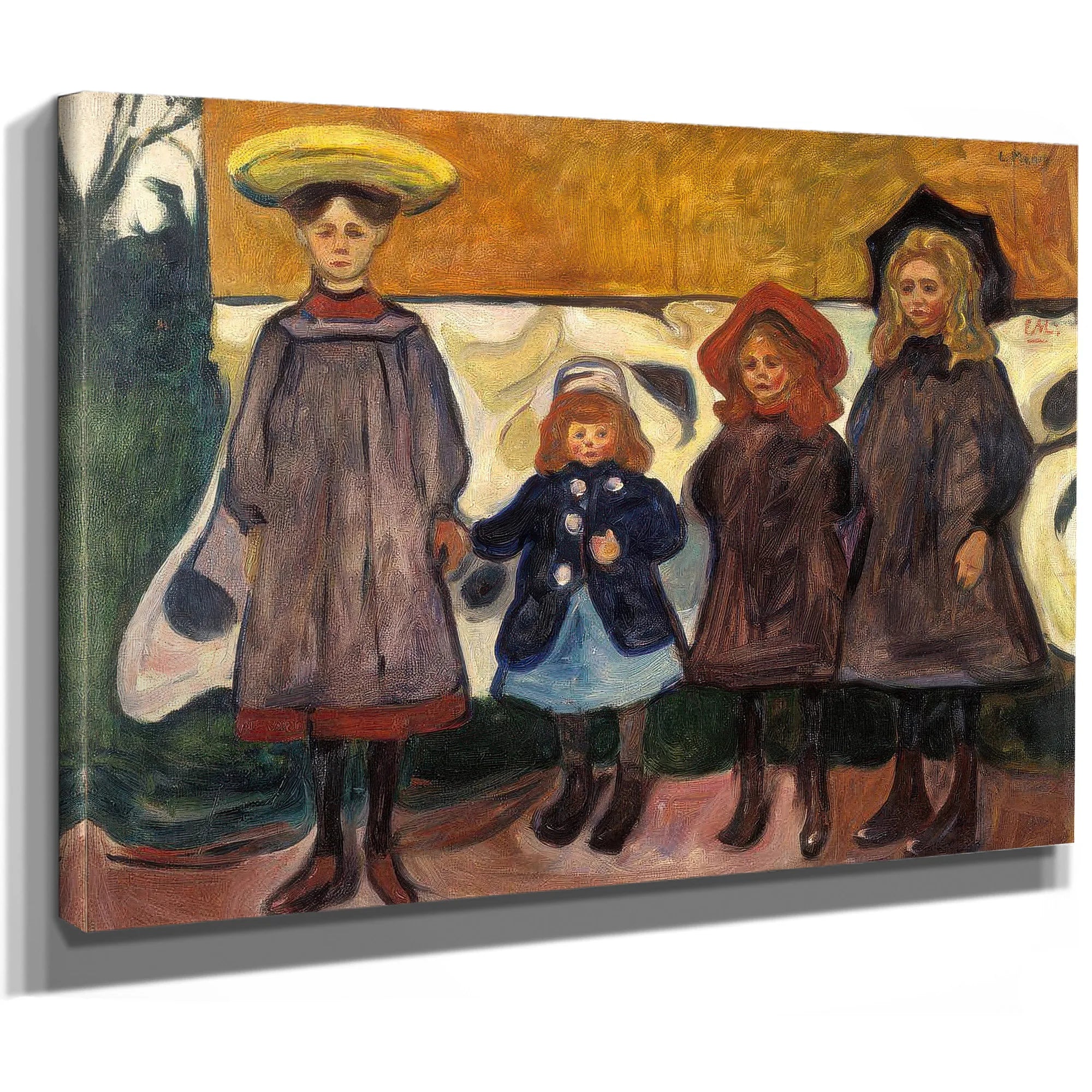 Four Girls In Asgardstrand 1903 87X111Cm Munch Museum M0488 3000X By Edvard Munch Fine Art Print