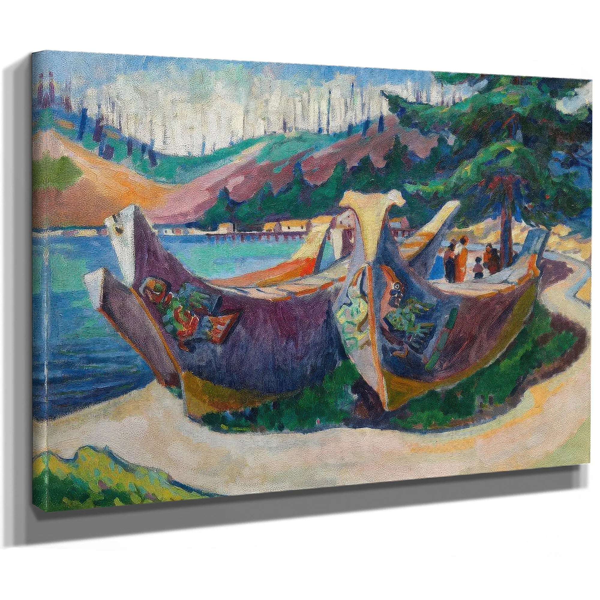 War Canoes Alert Bay 1912 By Emily Carr Fine Art Print
