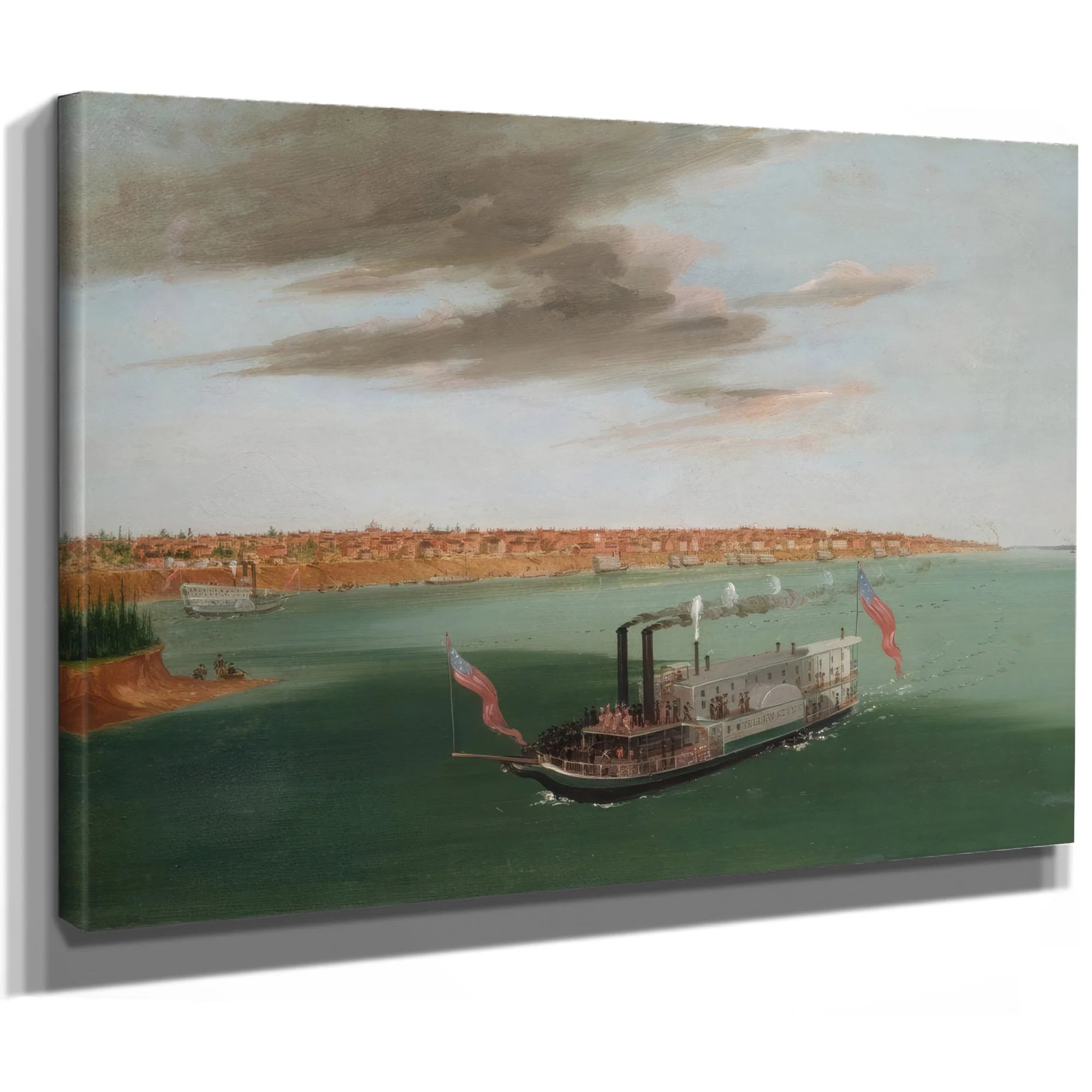 St. Louis From The River Below By George Catlin Fine Art Print