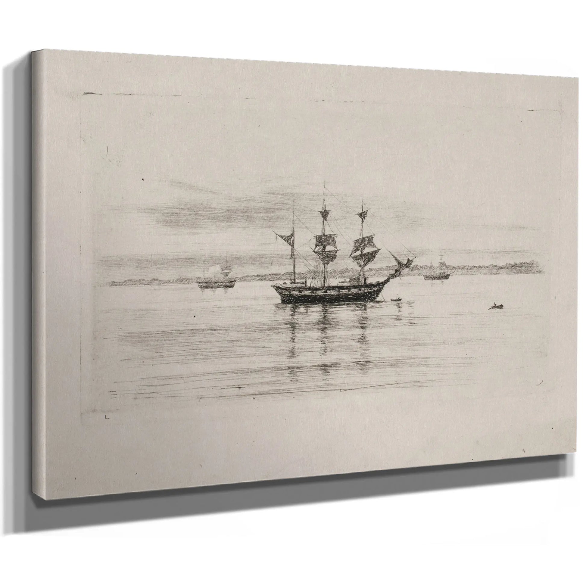 Skibe Under Svensk Kyst by Carl Bloch