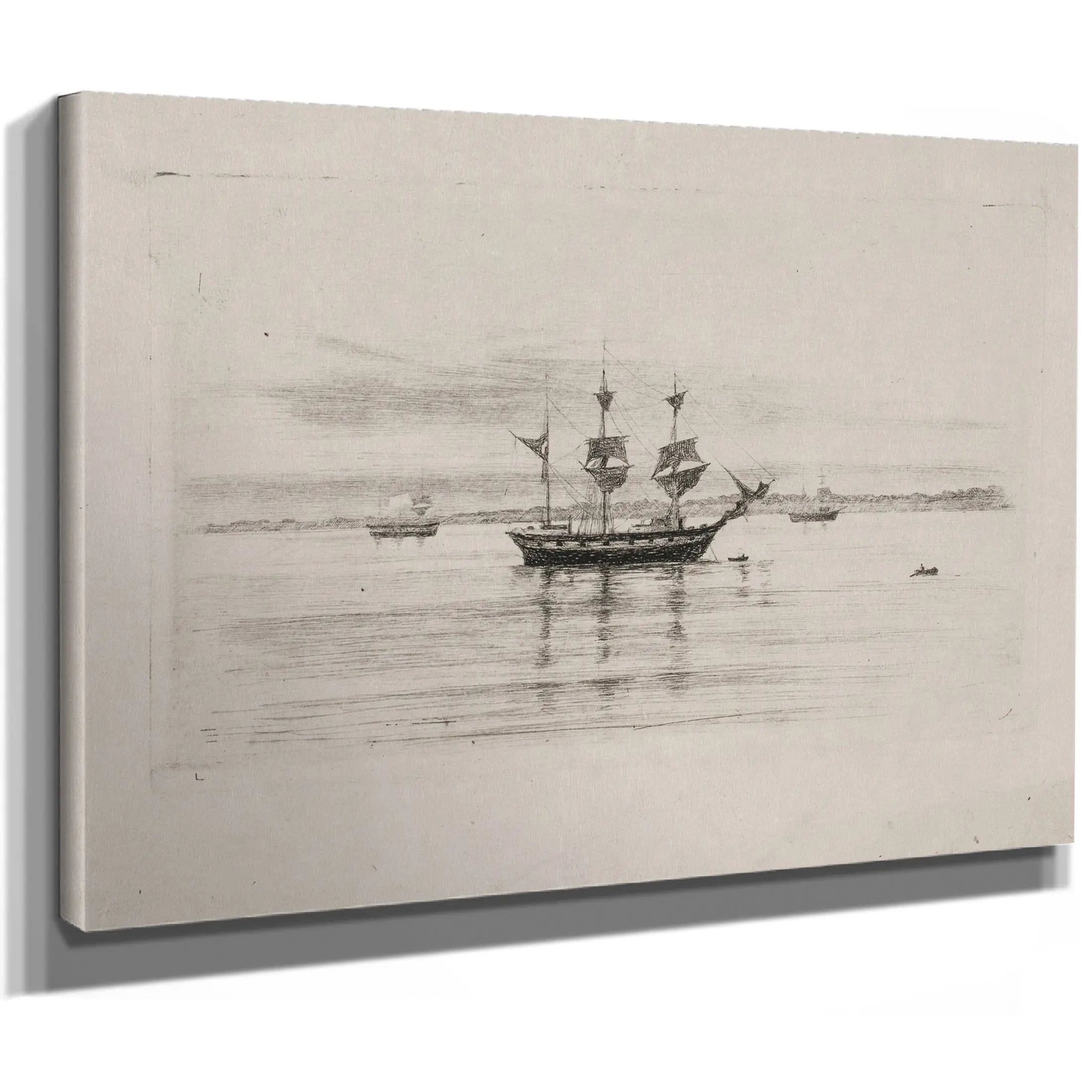 Skibe Under Svensk Kyst by Carl Bloch