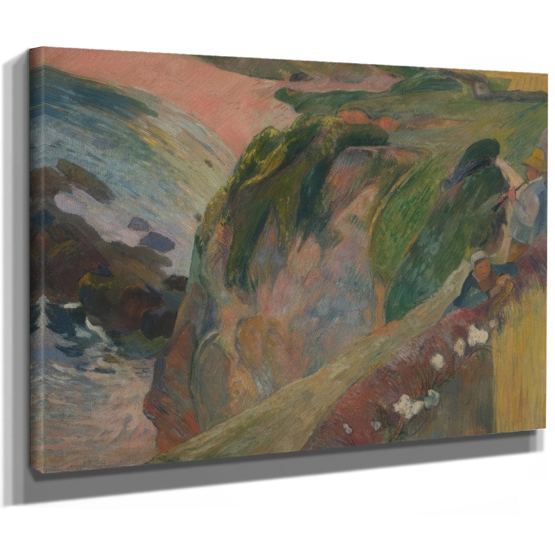 The Flageolet Player On The Cliff By Paul Gauguin Fine Art Print