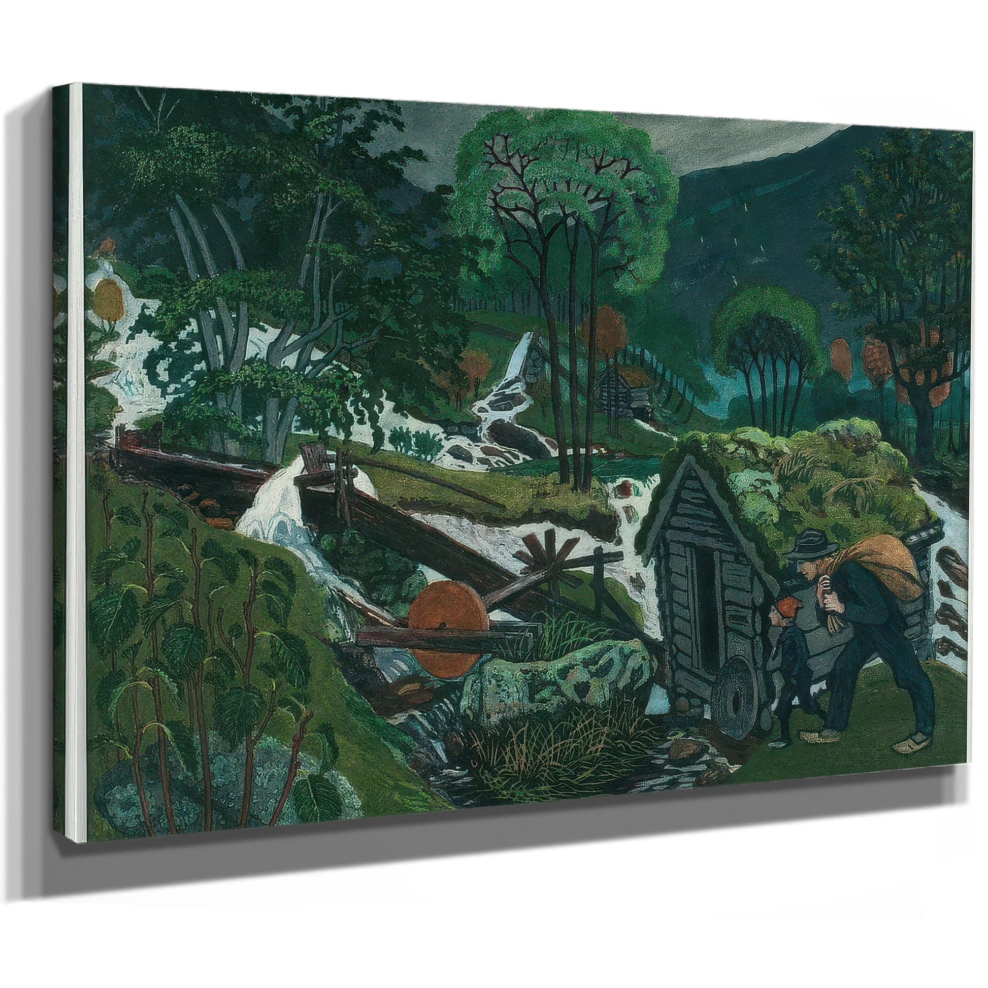 Milling Weather (Woodcut) 2 By Nicolai Astrup Fine Art Print