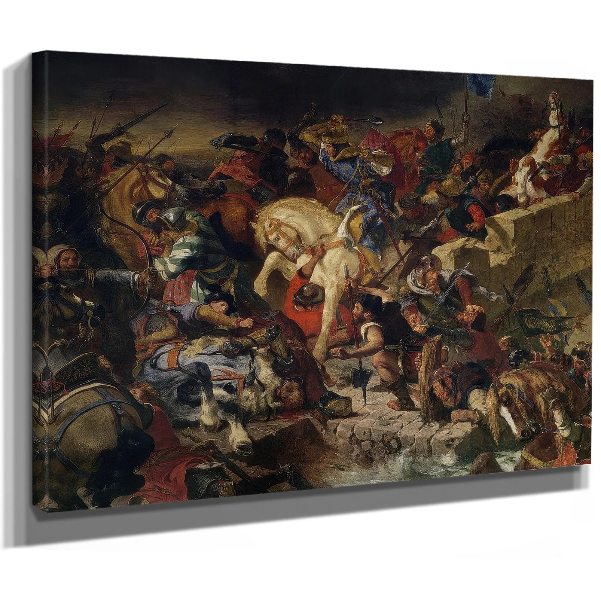 The Battle Of Taillebourg, 21St July 1242 By Ferdinand Victor Eugene Delacroix Fine Art Print