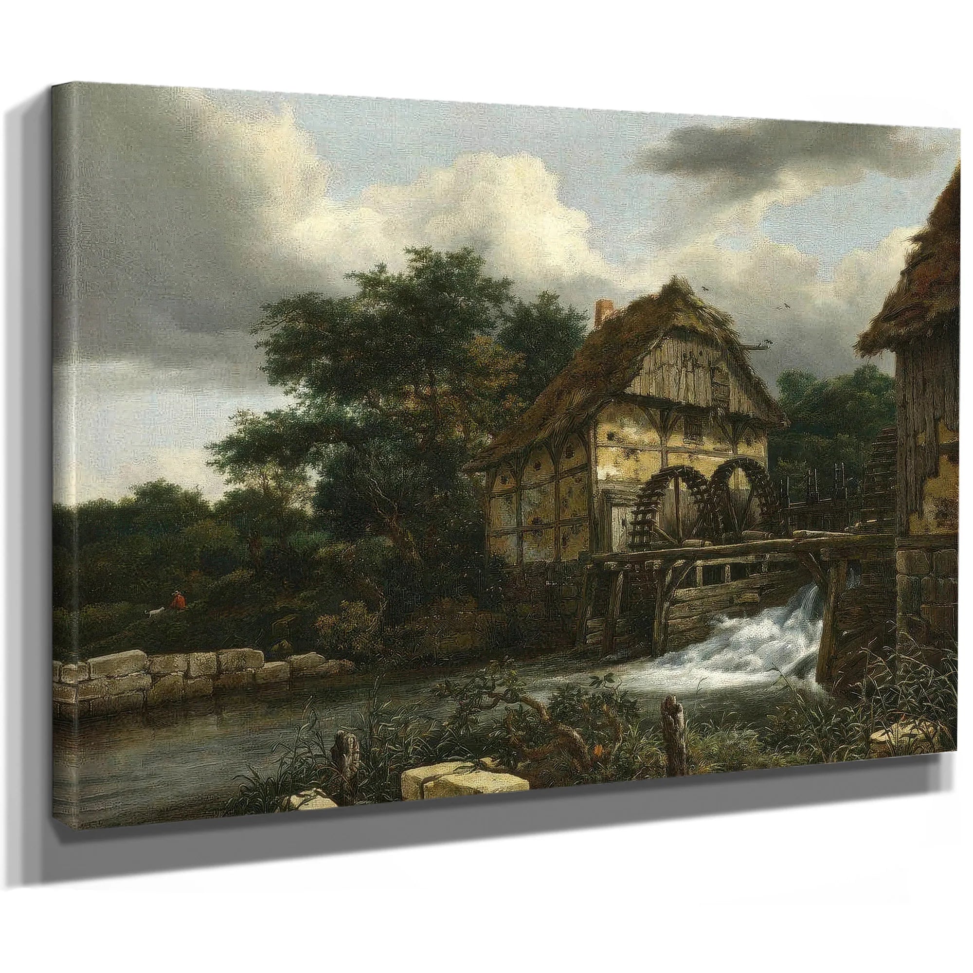 Two Watermills And An Open Sluice By Jacob Van Ruisdael Fine Art Print