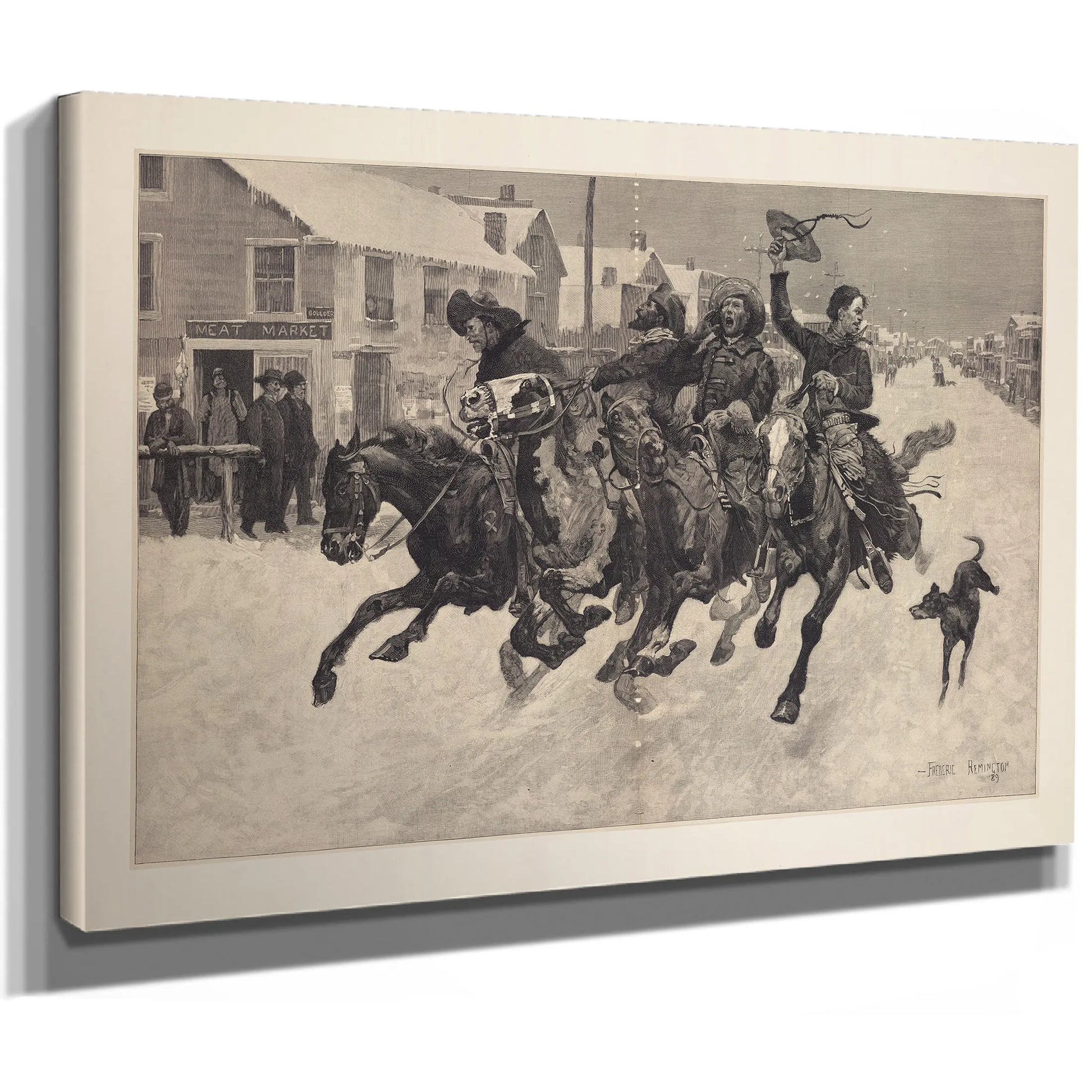 Cowboys Coming To Town For Christmas by Frederic Remington