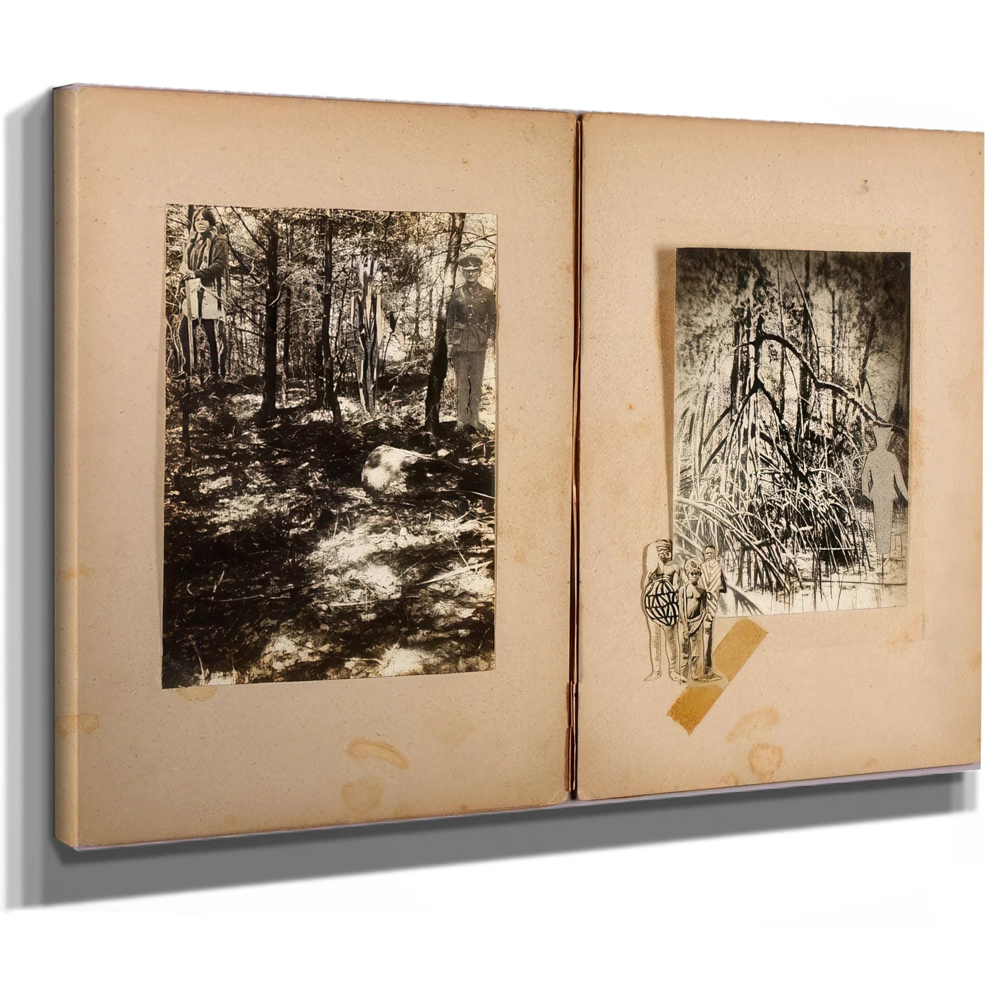N. American Soldiers, Men In Mangrove, Study Folder For Book Concealing Coloration In The Animal Kingdom By Abbott Handerson Thayer Fine Art Print