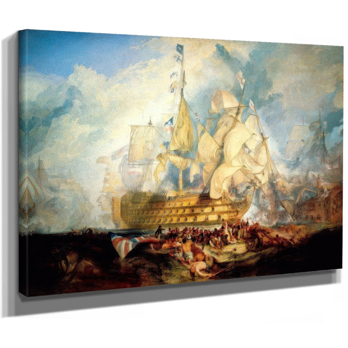 The Battle Of Trafalgar 1824 2 By Joseph Mallord William Turner Fine Art Print