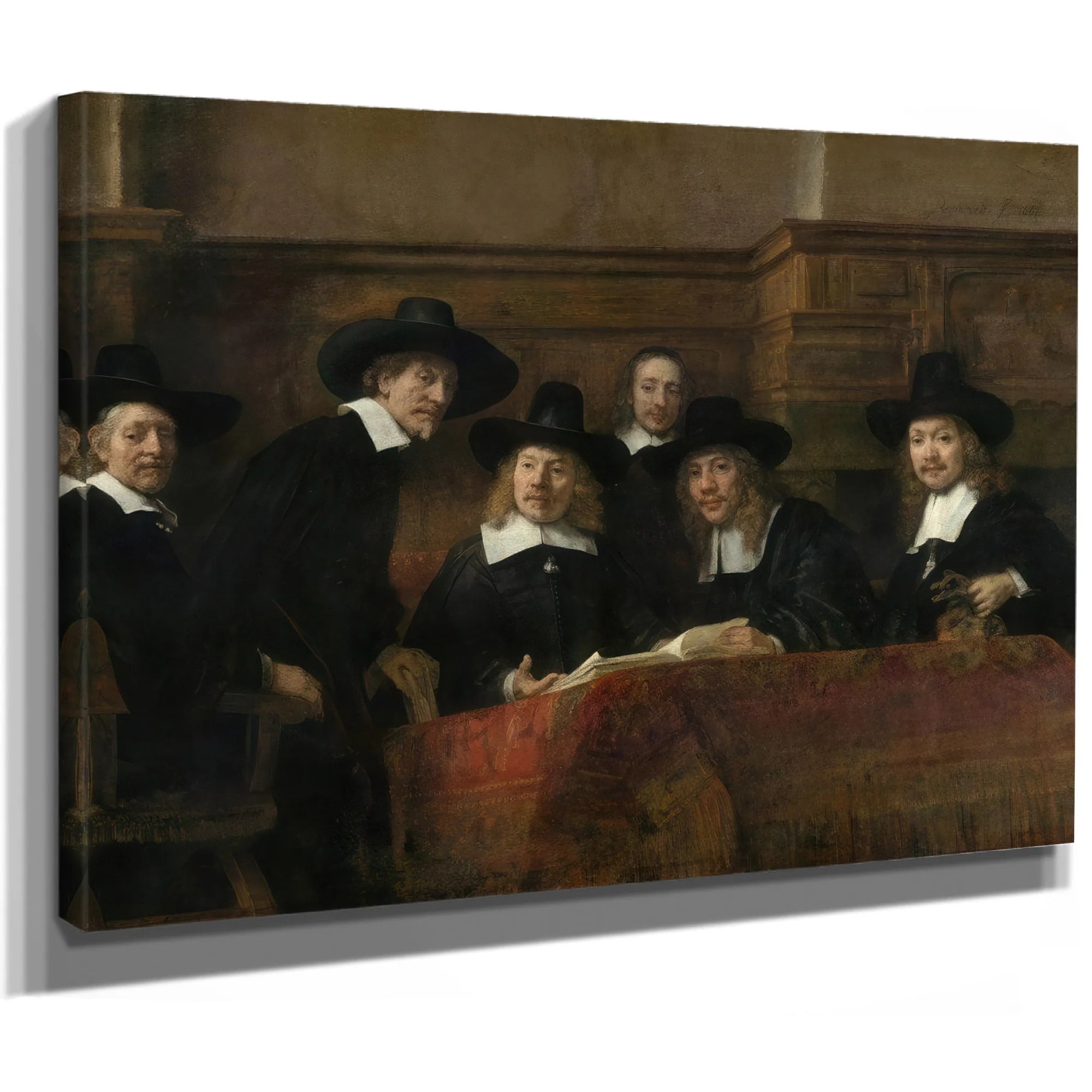 The Syndics The Sampling Officials (Wardens) Of The Amsterdam Drapers By Rembrandt Fine Art Print