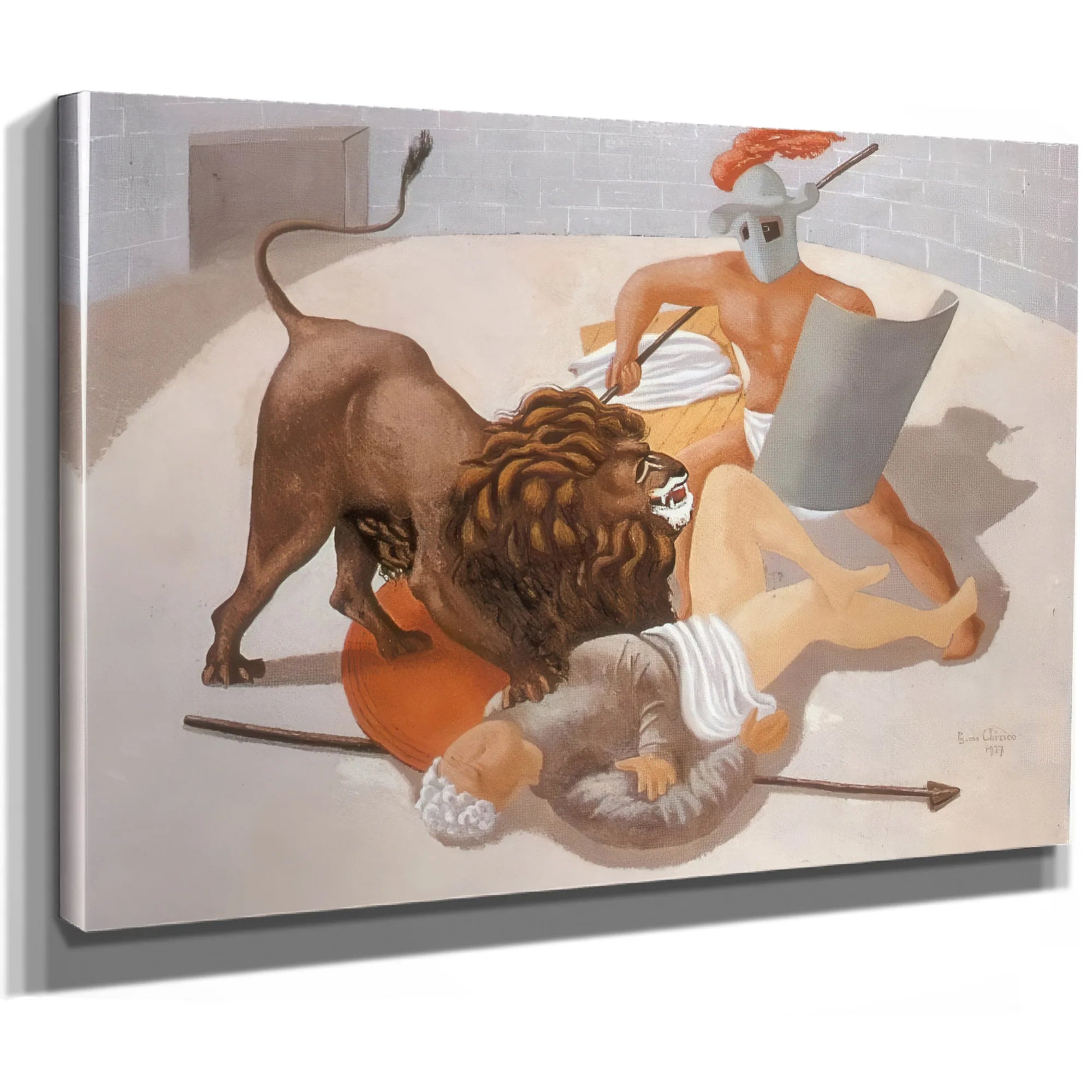 Gladiators And Lion1927 By Henri Rousseau Fine Art Print