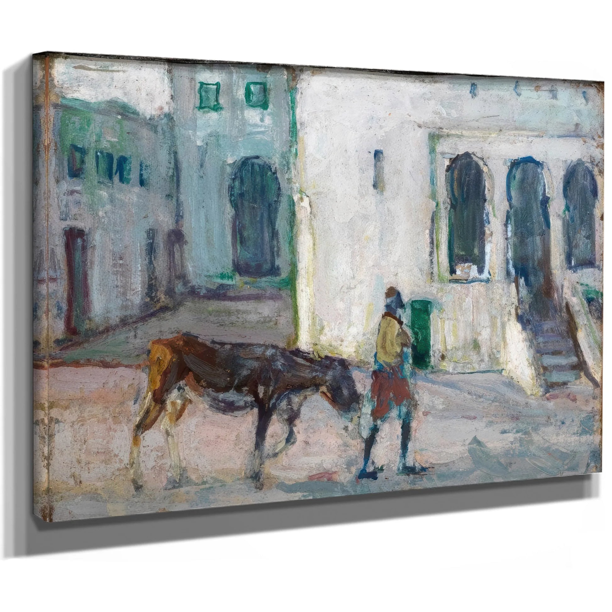 Street Scene, Tangier (Man Leading Calf) By Henry Ossawa Tanner Fine Art Print