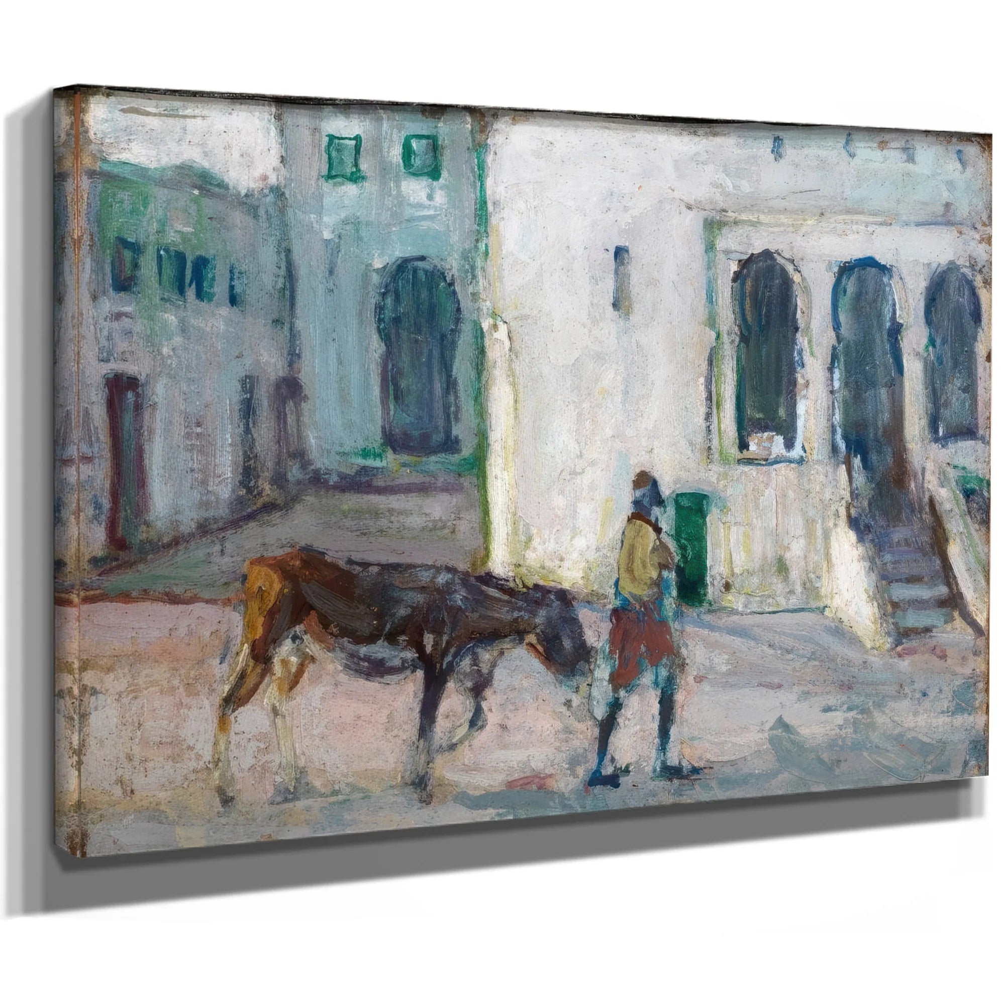 Street Scene, Tangier (Man Leading Calf) By Henry Ossawa Tanner Fine Art Print