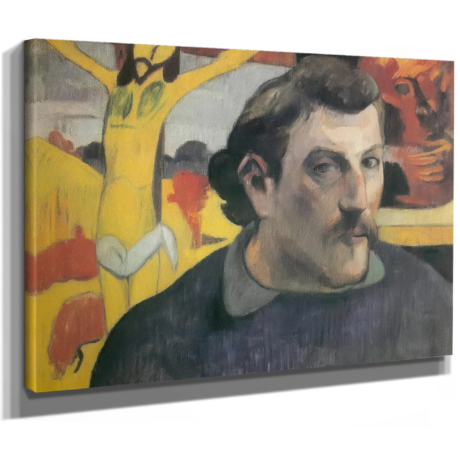 Self Portrait With The Yellow Christ By Paul Gauguin Fine Art Print