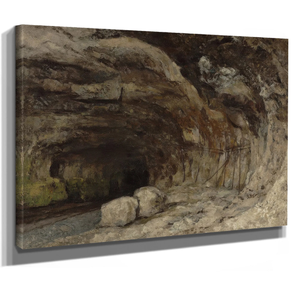 Grotto Of Sarrazine Near Nans Sous Sainte Anne By Jean Desire Gustave Courbet Fine Art Print