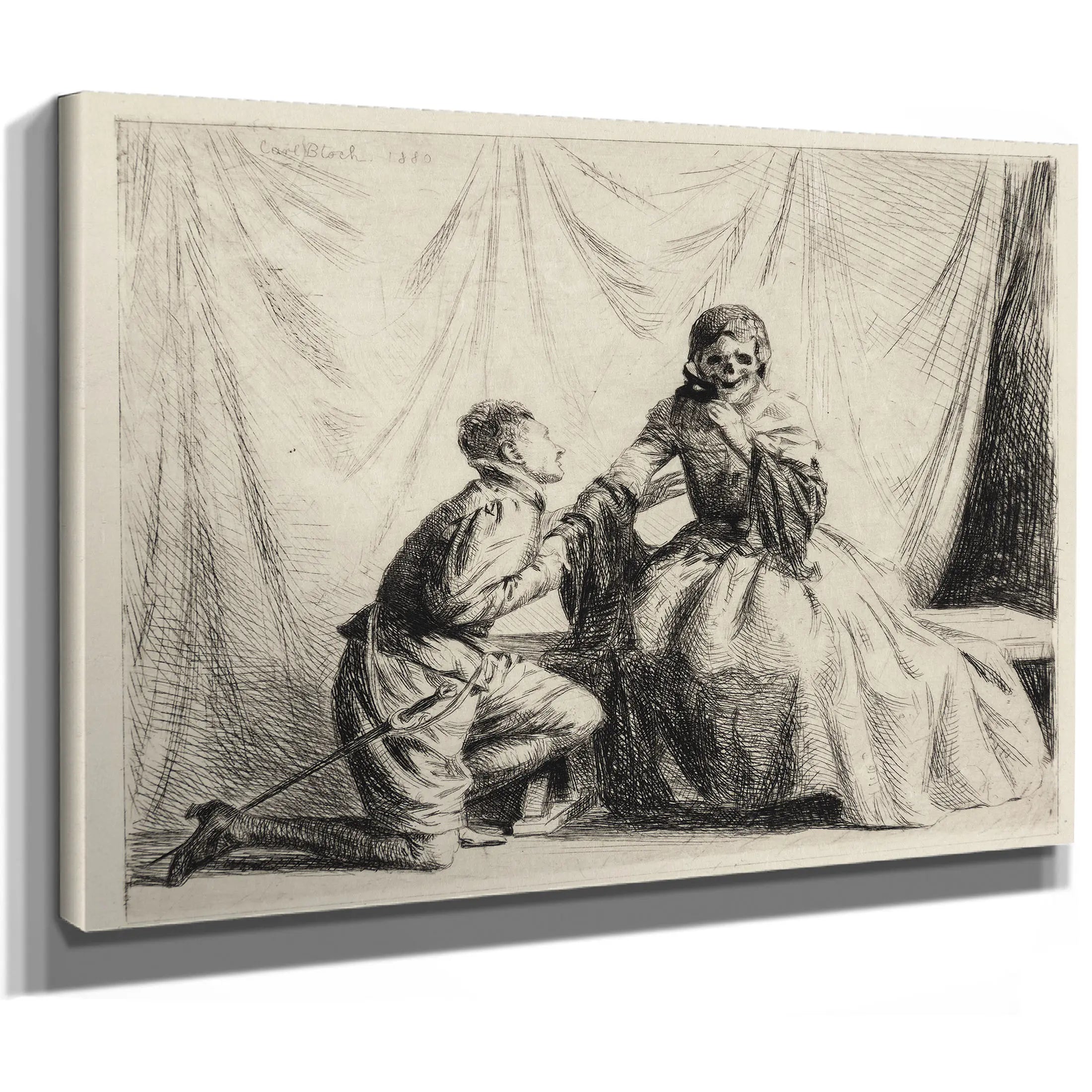 The Young Man And Death 2 by Carl Bloch