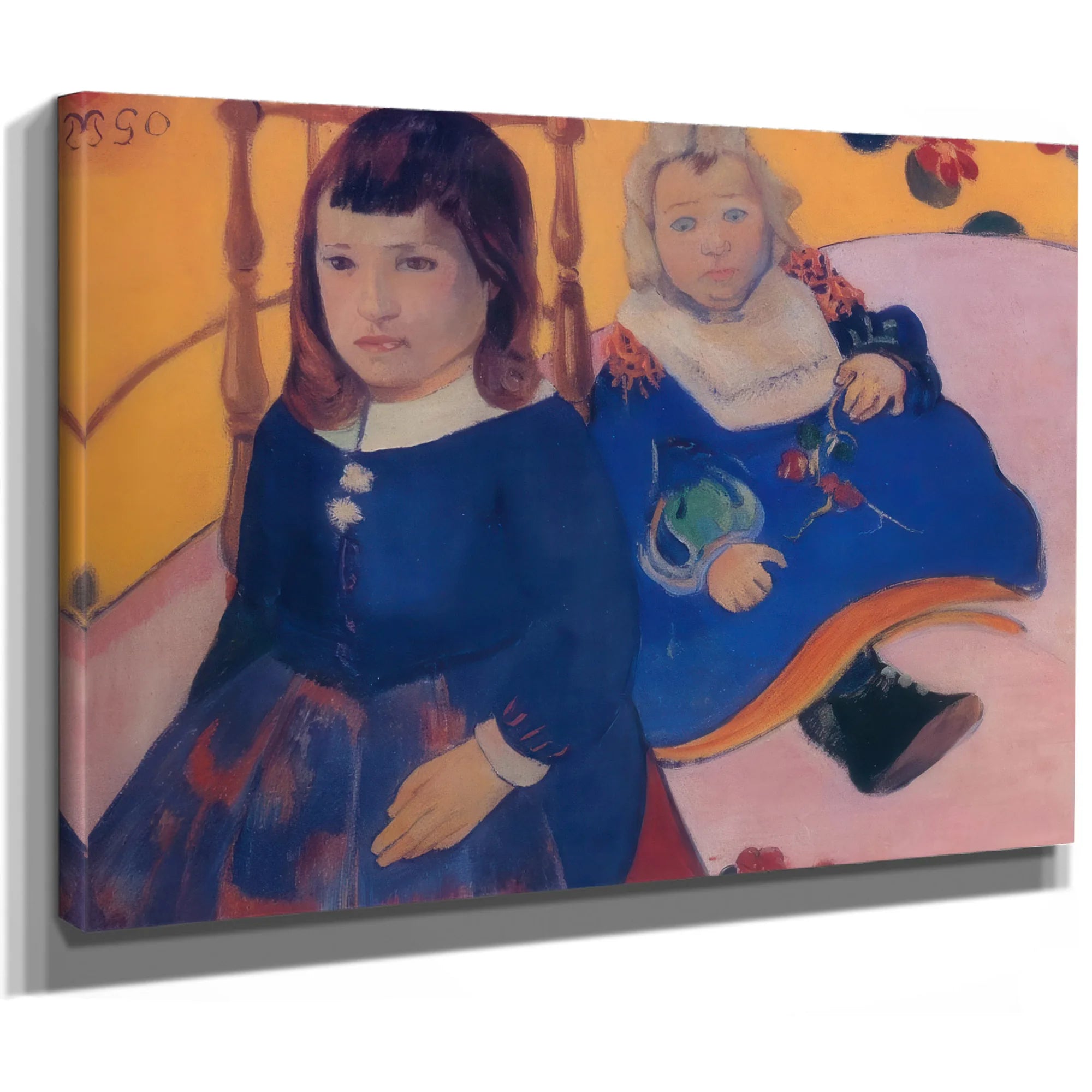 Double Portrait Of Children By Paul Gauguin Fine Art Print
