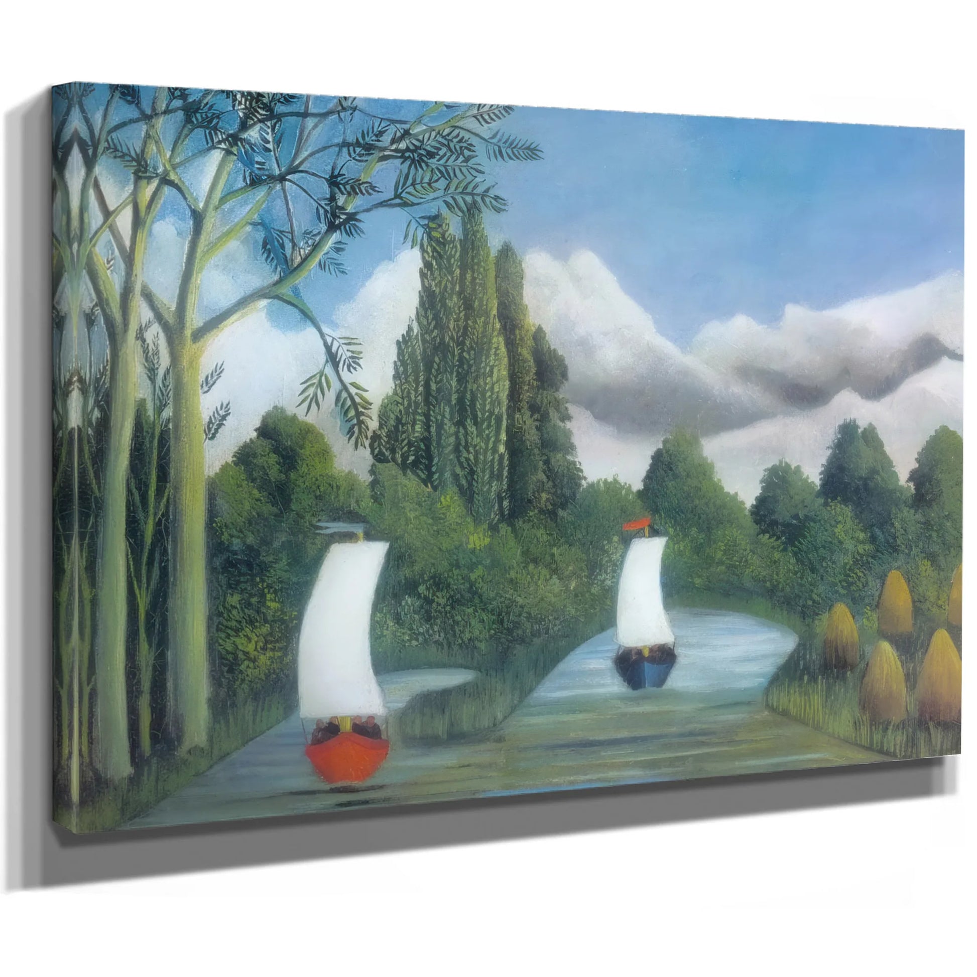 The Banks Of The Oise About 1908 By Henri Rousseau Fine Art Print