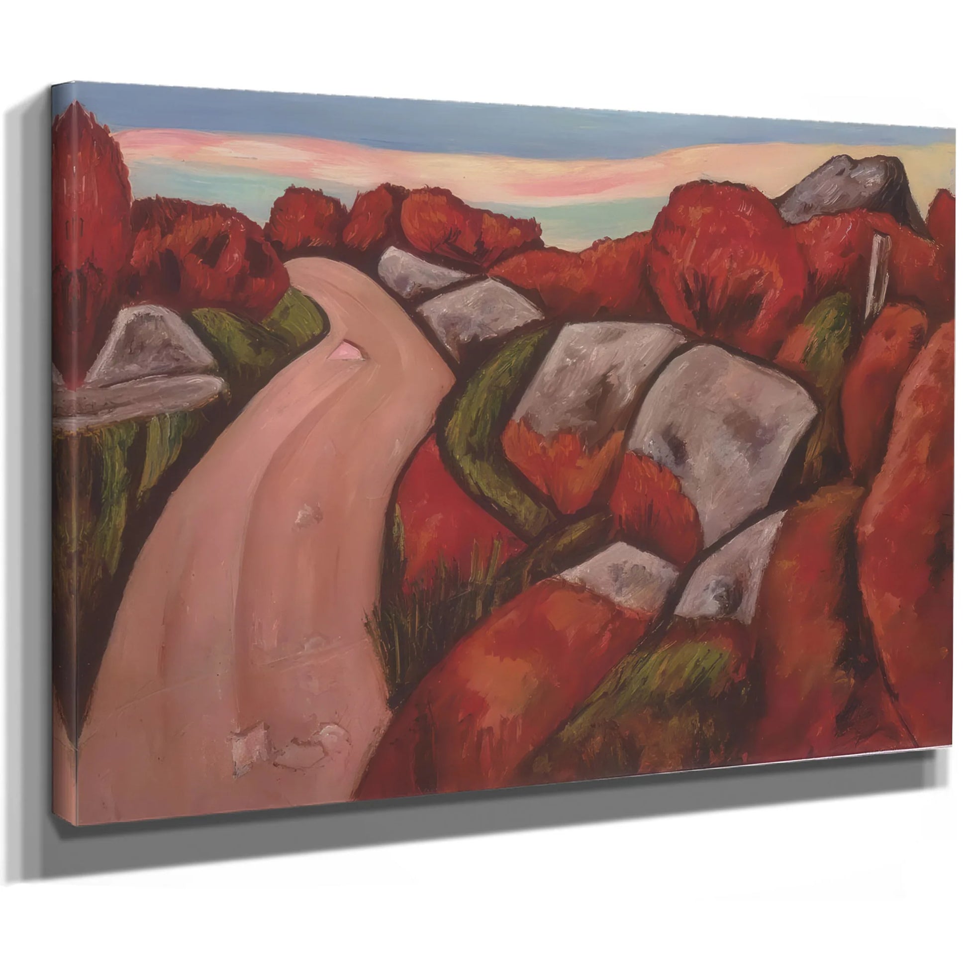 Bluebarry Hightway Dogtown By Marsden Hartley Fine Art Print