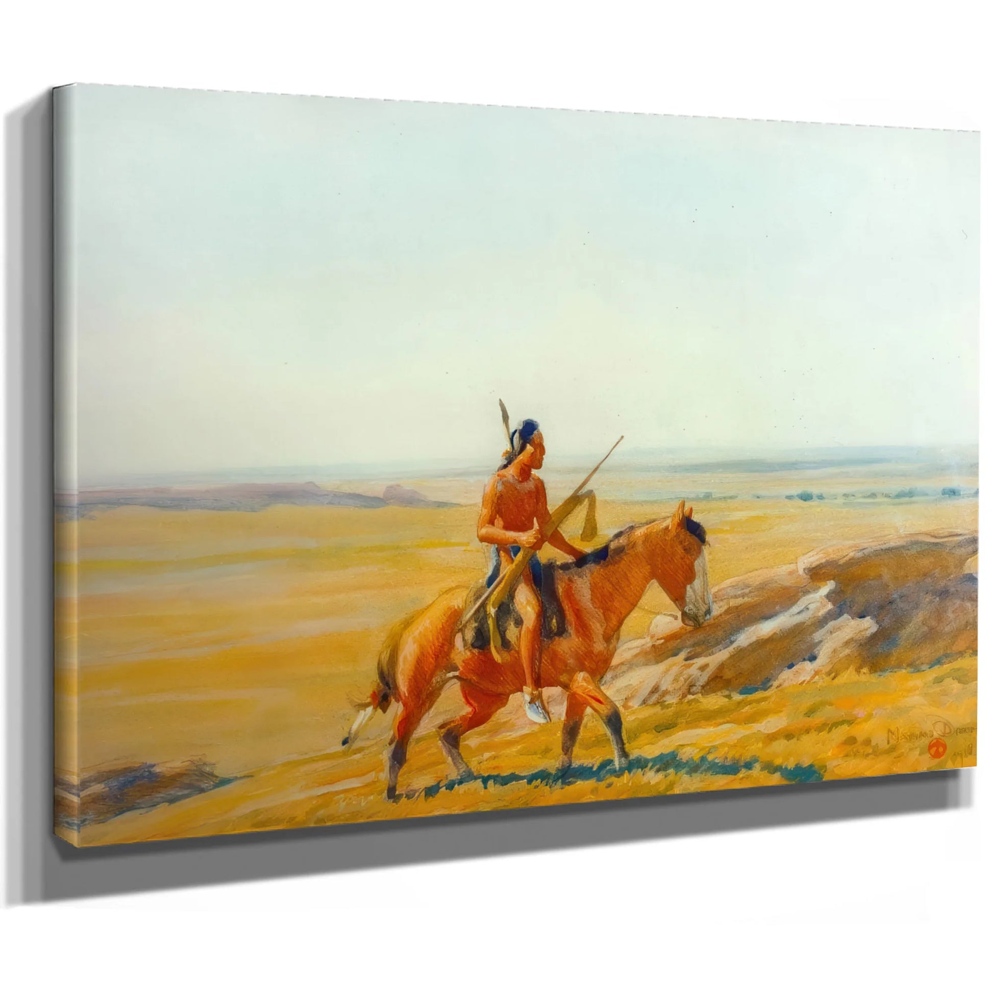 The Lone Warrior By Maynard Dixon Fine Art Print