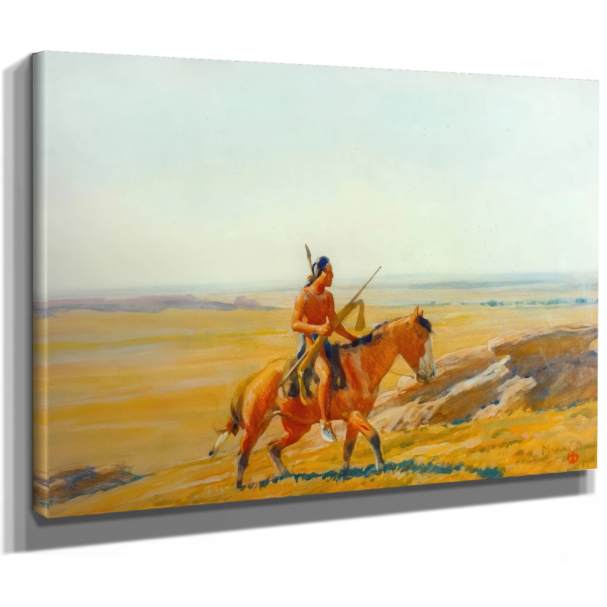The Lone Warrior By Maynard Dixon Fine Art Print
