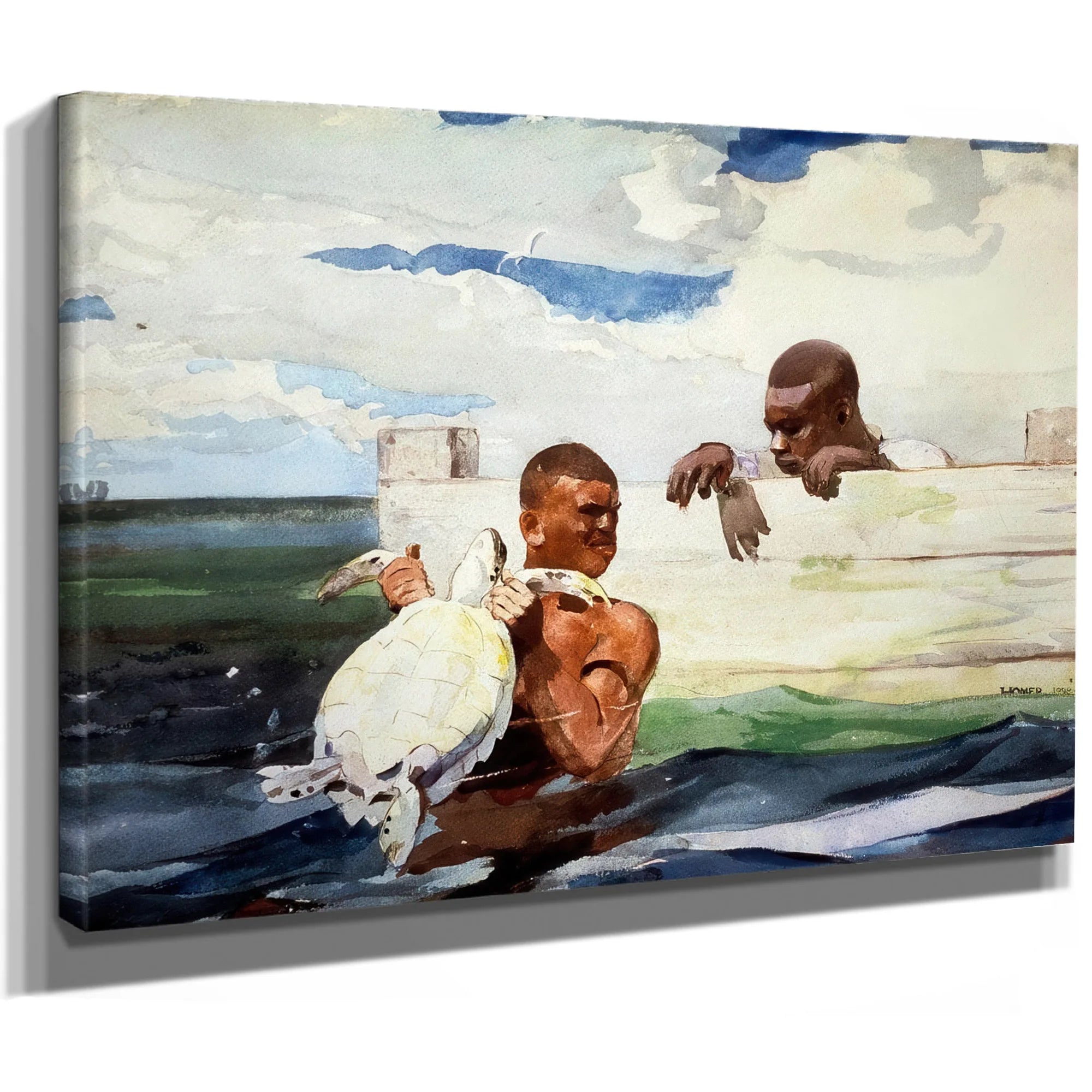The Turtle Pond By Winslow Homer Fine Art Print
