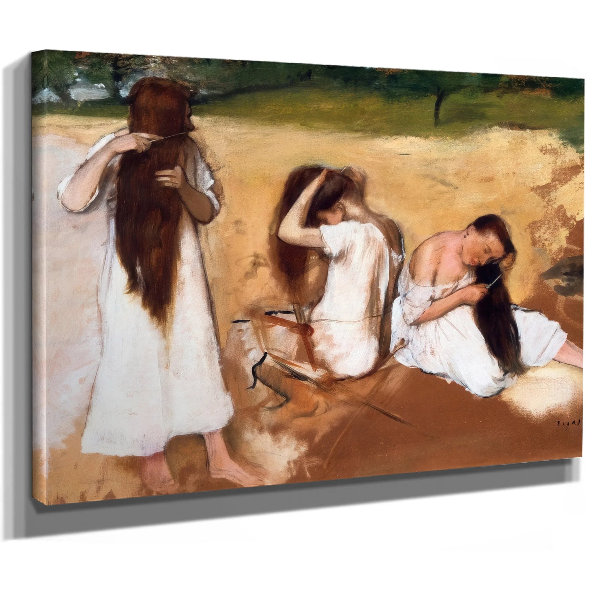 Women Combing Their Hair By Edgar Degas By 01 Fine Art Print