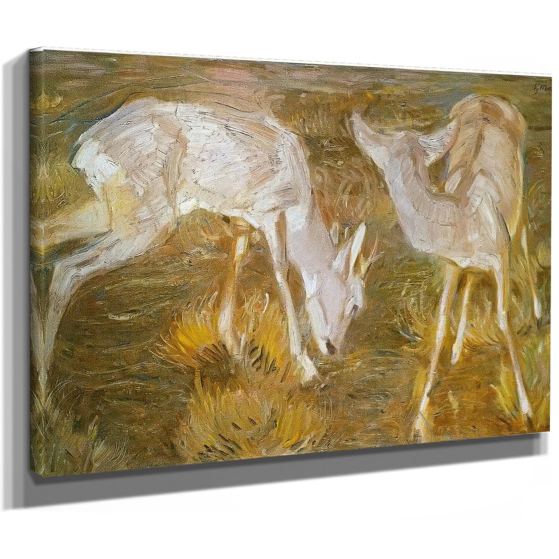 Deer At Dusk By Franz Marc Fine Art Print
