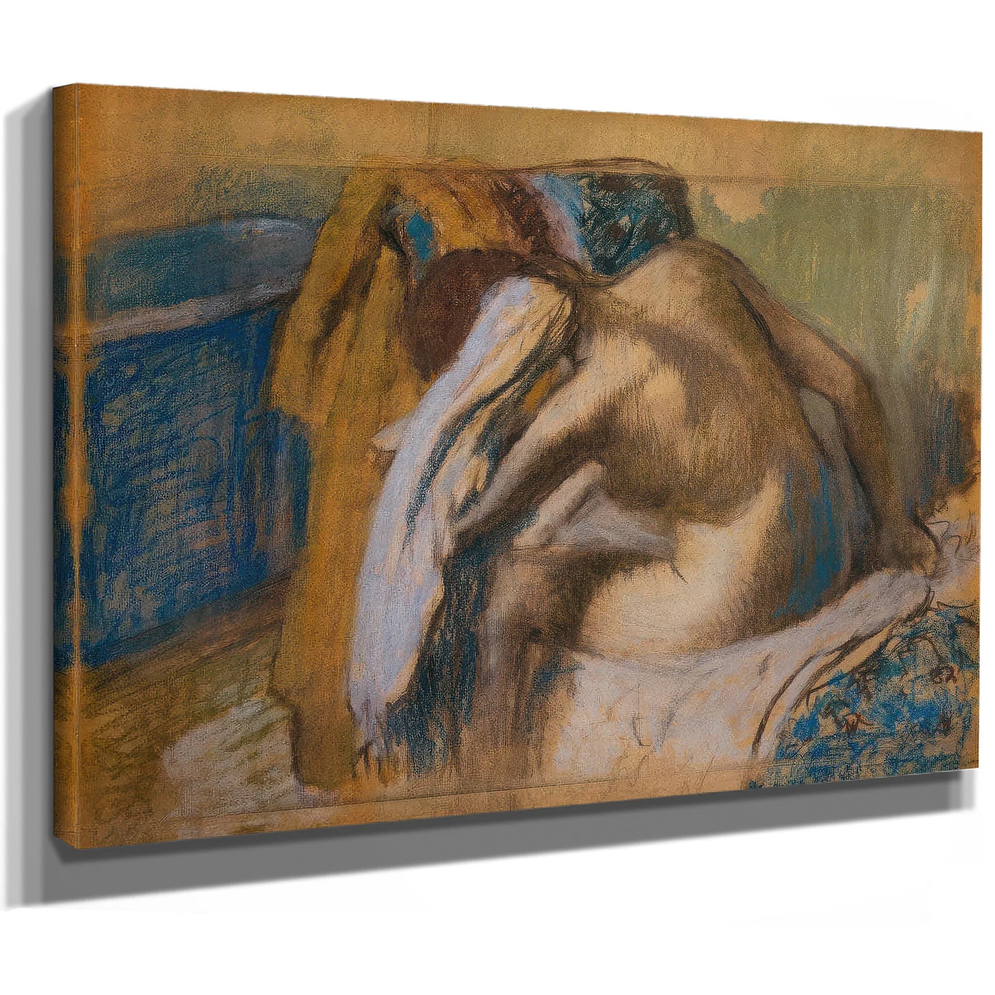 Woman Drying Her Hair, After The Bath By Edgar Degas Fine Art Print