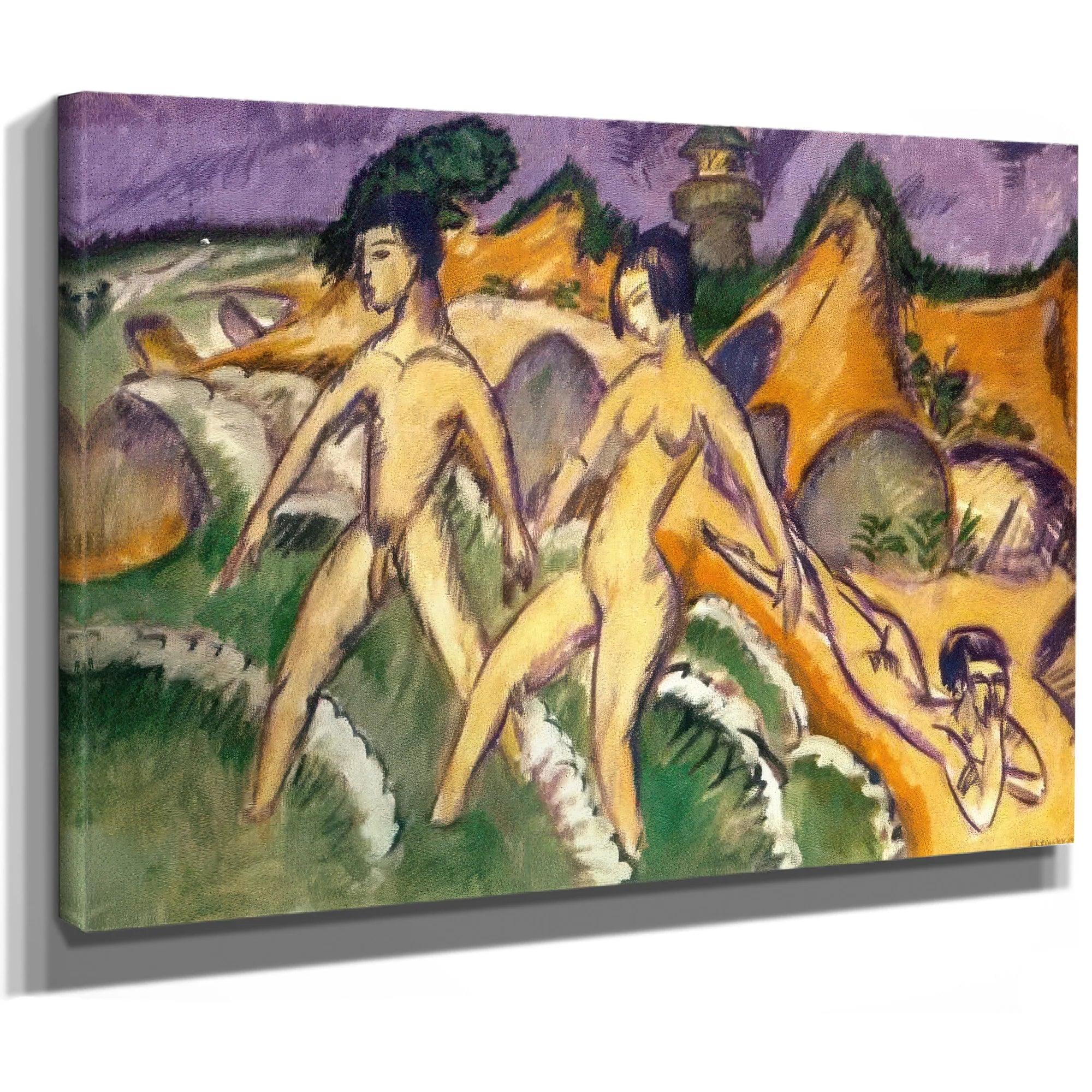 Striding Into The Sea 1912 By Ernst Ludwig Kirchner Fine Art Print