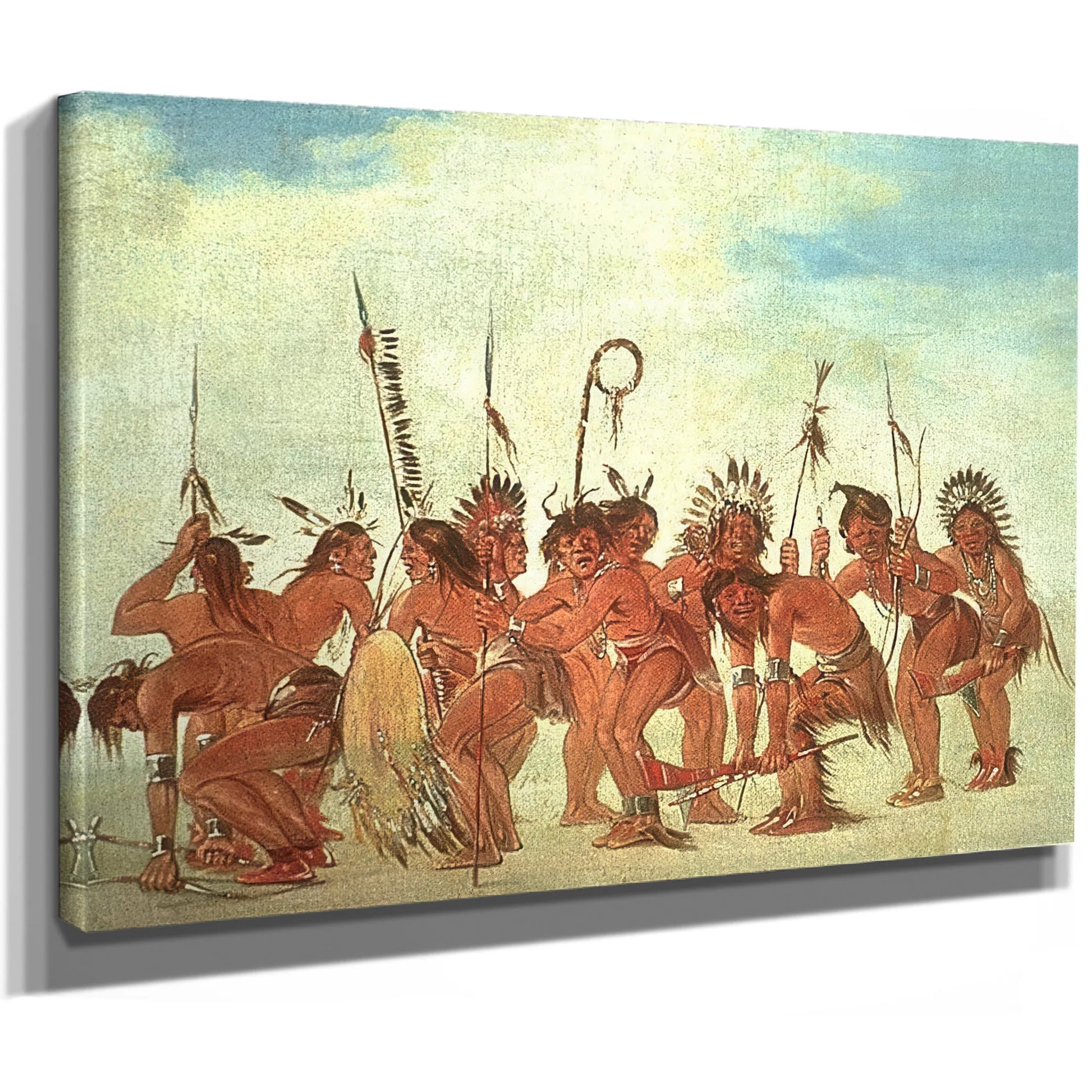 Braves' Dance At Fort Snelling By George Catlin Fine Art Print