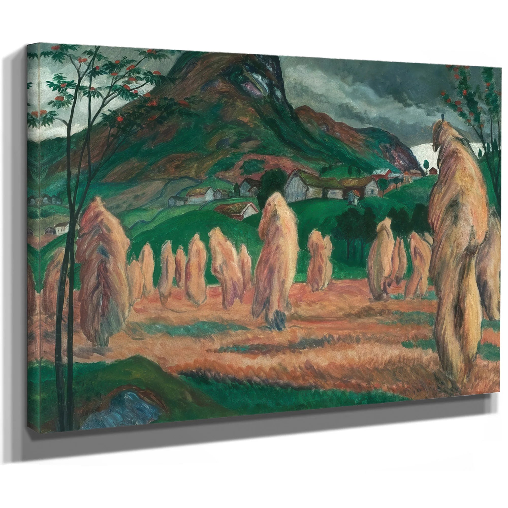 Corn Stooks By Nicolai Astrup Fine Art Print