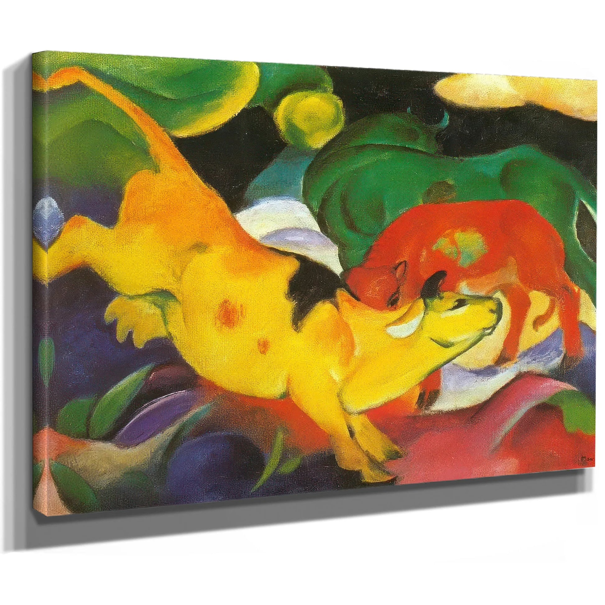 Cows Yellow Red Green By Franz Marc Fine Art Print